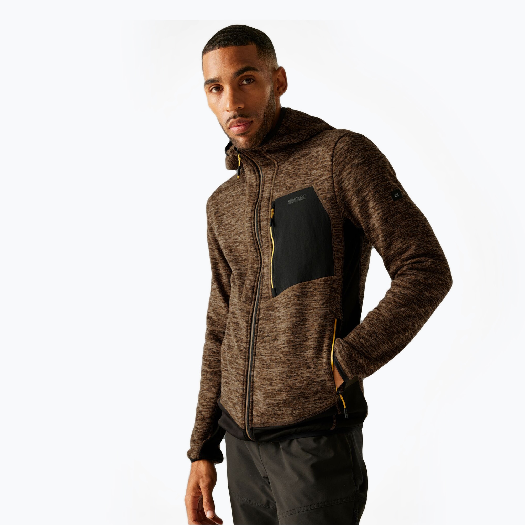 Bluza męska REGATTA Alven nut brown marl/black 
