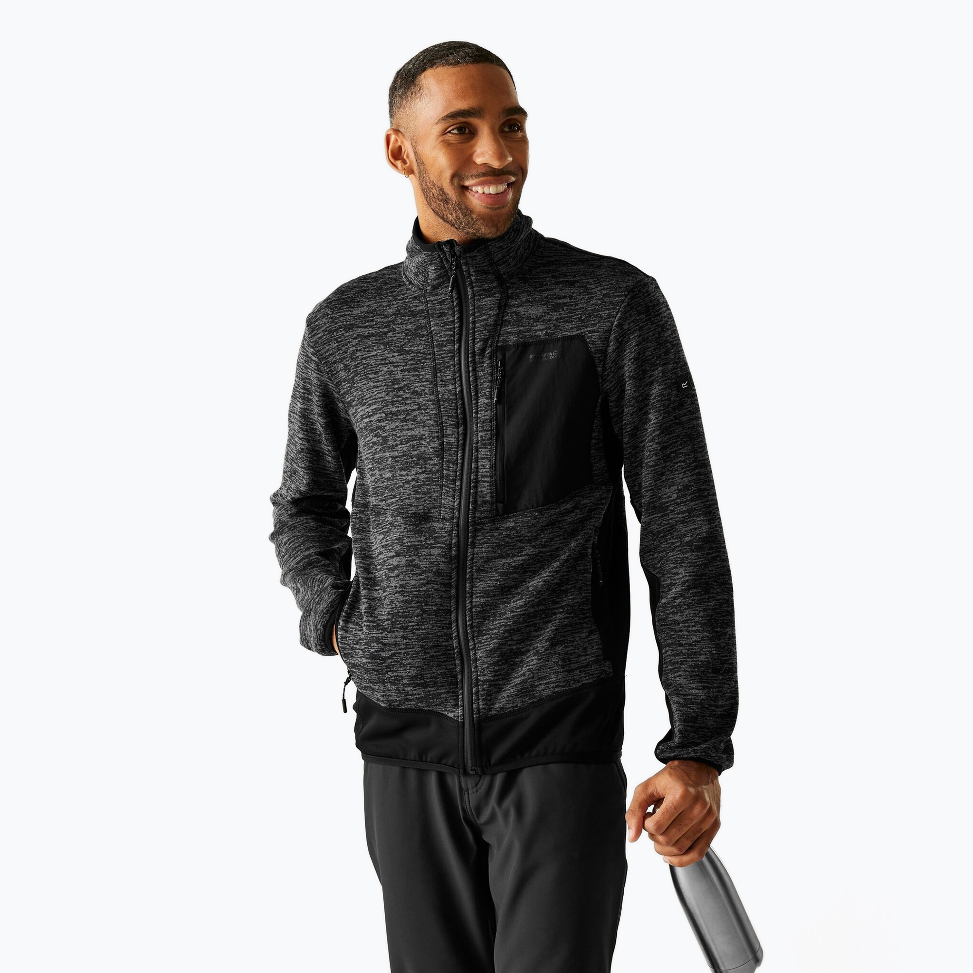 Bluza męska REGATTA Baslinn ash marl/black 