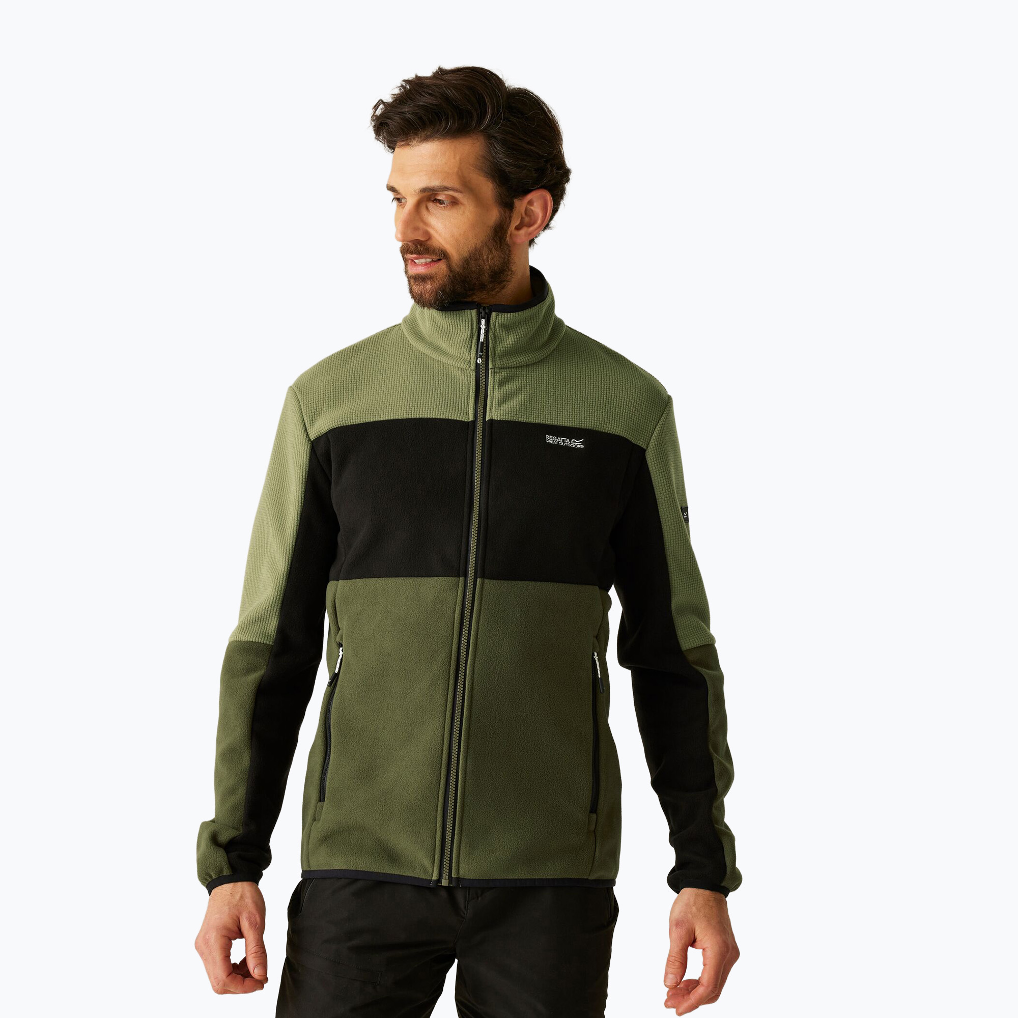 Bluza polarowa męska REGATTA Ormont oil green/black/olive night 