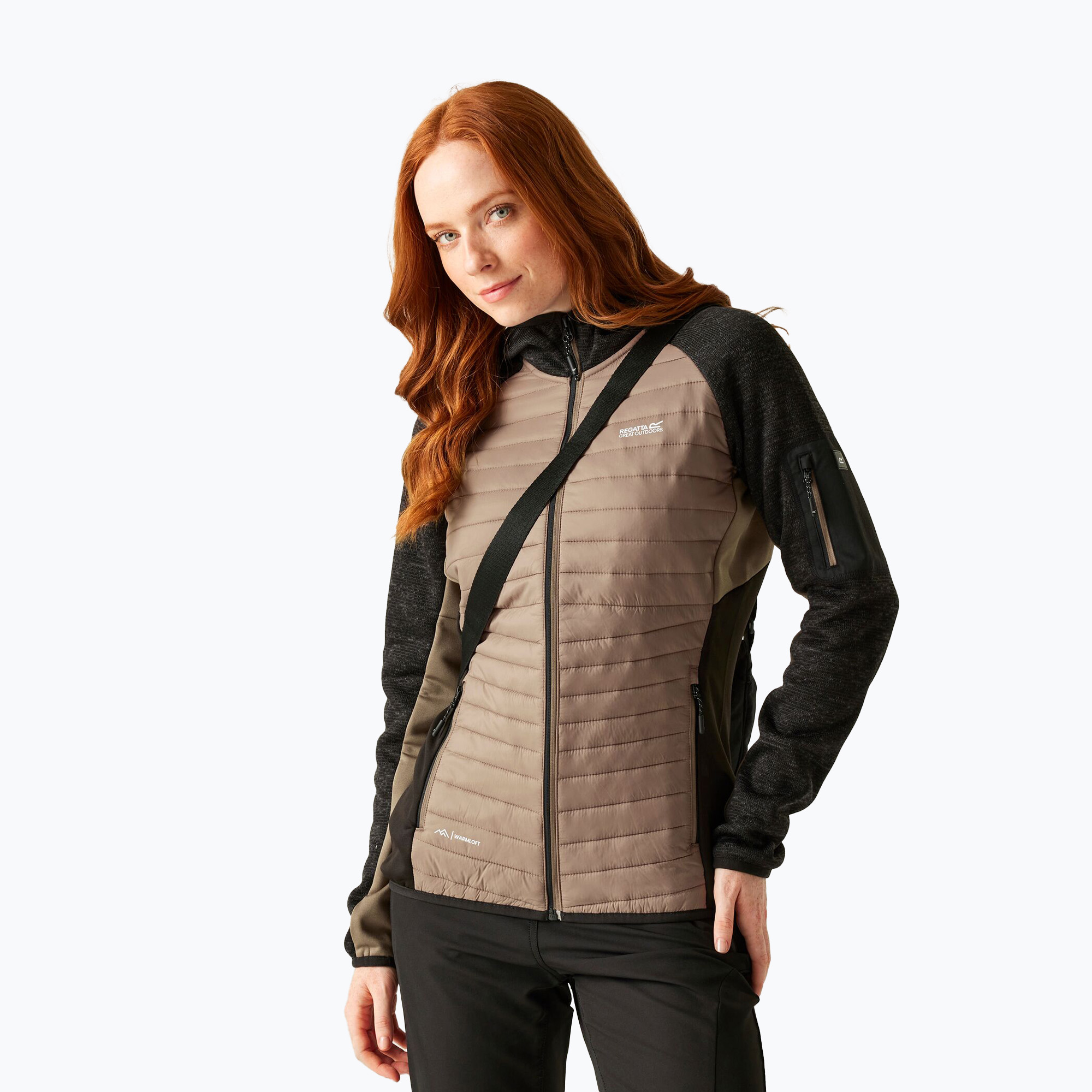 Kurtka hybrydowa damska Regatta Newhill Hybrid mocha/black 