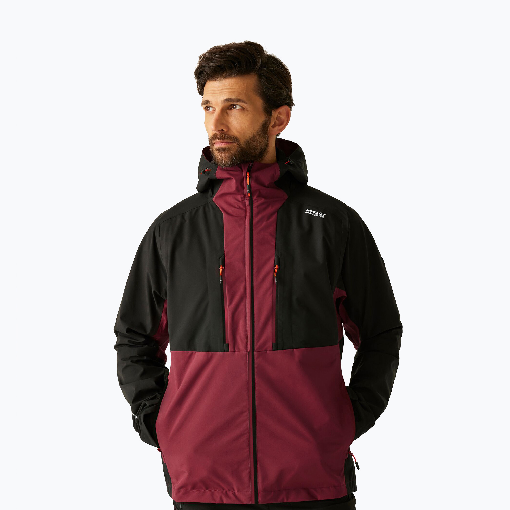 Kurtka 3w1 męska REGATTA Sacramento dark maroon/black 