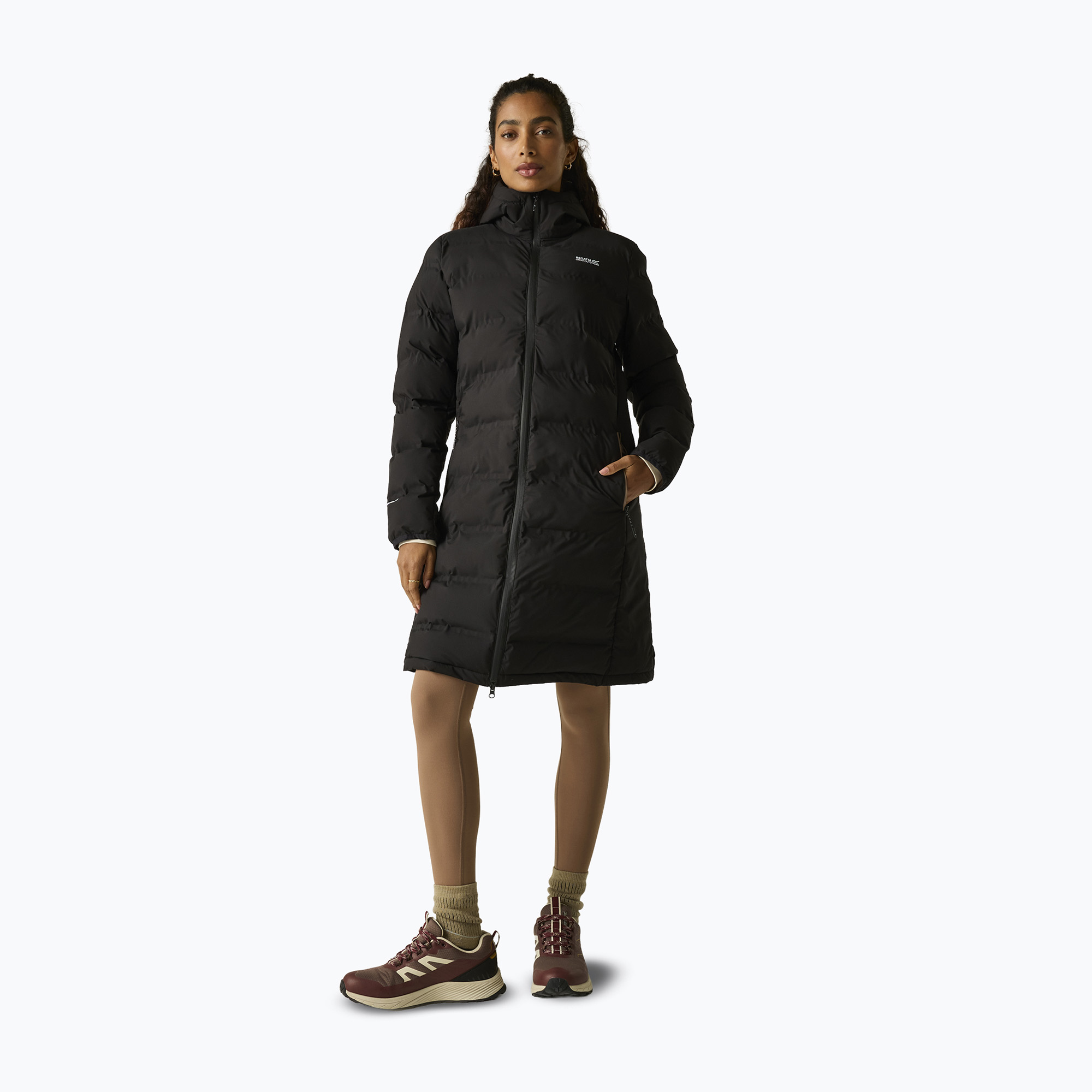 Palton căptușit pentru femei REGATTA Altoro Thermal Long black/mocha