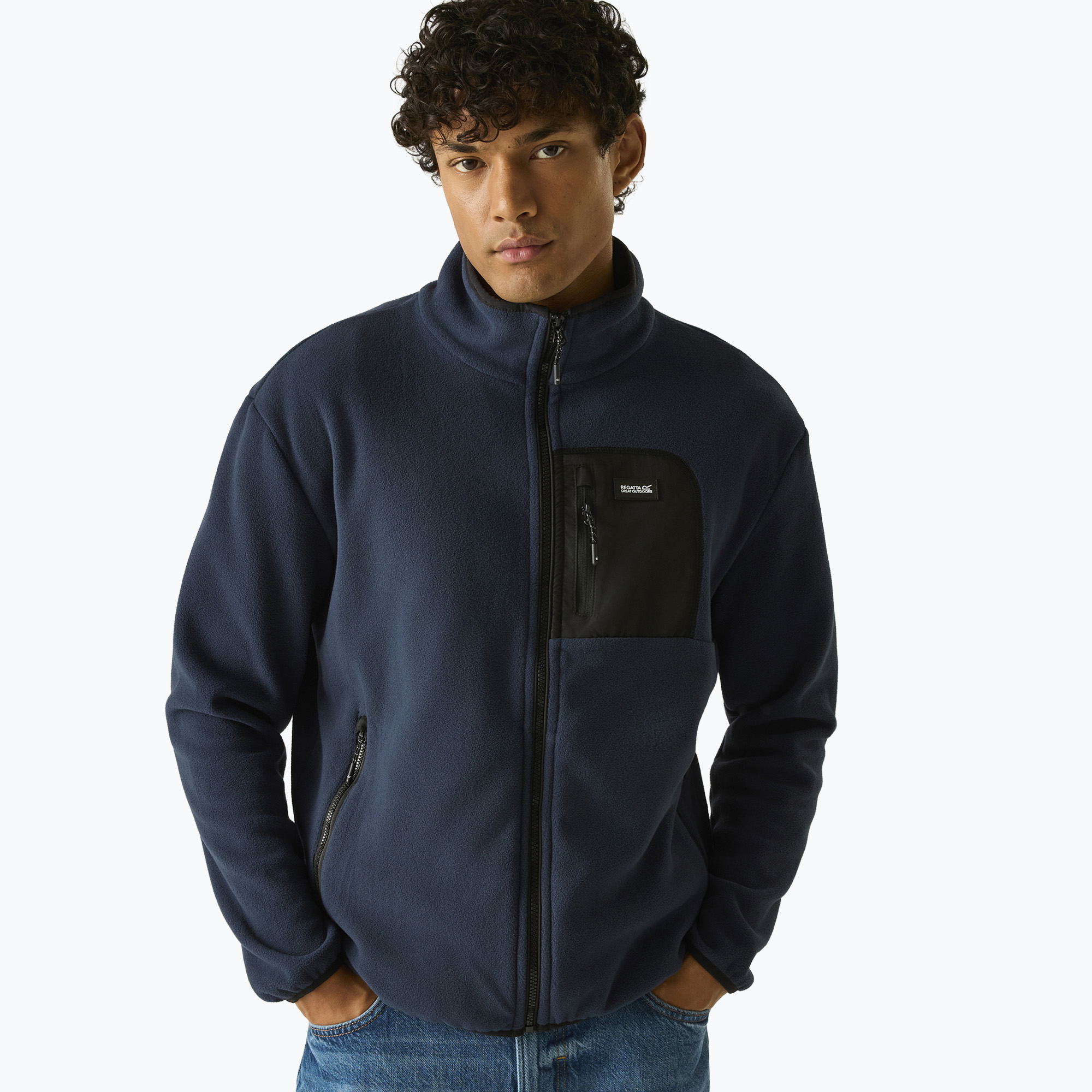 Bluză fleece pentru bărbați REGATTA  Frankie Full Zip Fleece navy/black