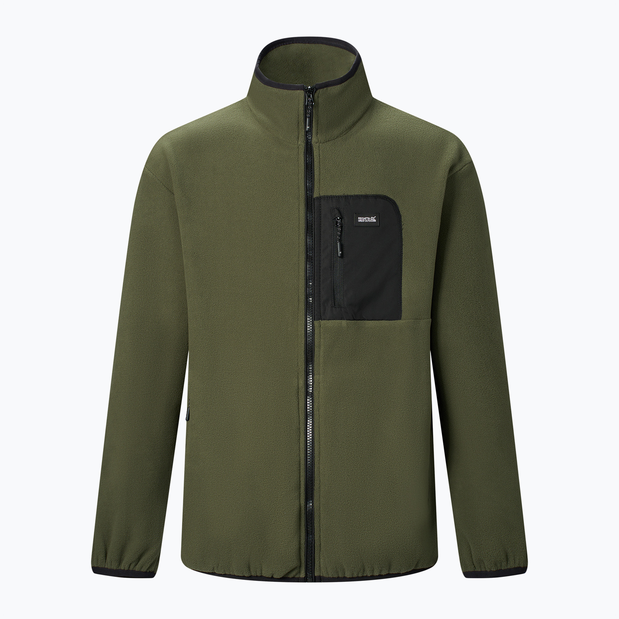 Pánska fleecová mikina REGATTA  Frankie Full Zip Fleece dark khaki/black
