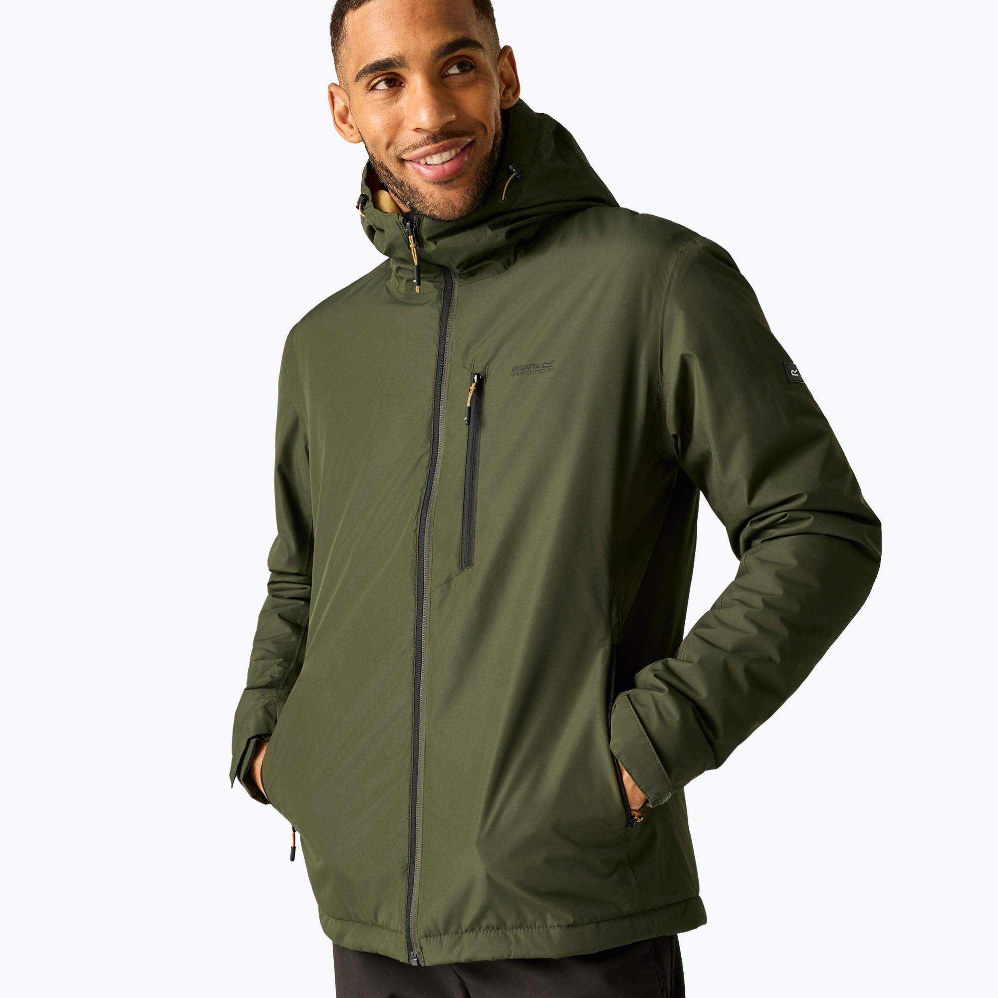 Geacă de ploaie pentru bărbați REGATTA Allston dark khaki/wood brown