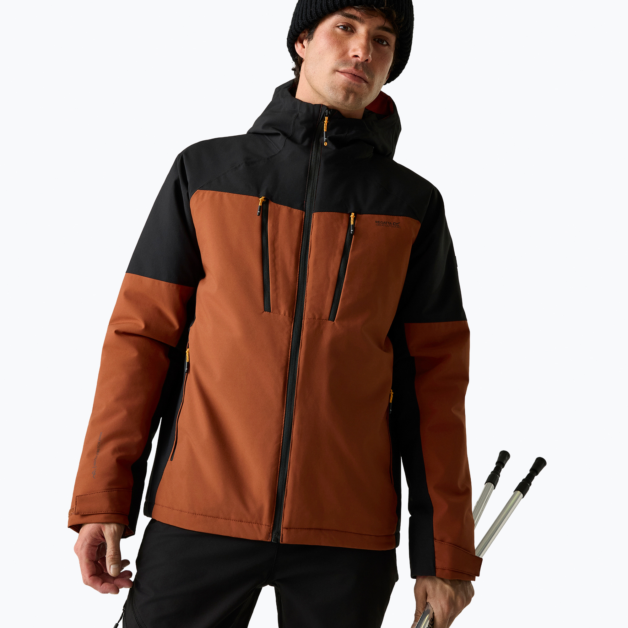 Geacă de ploaie pentru bărbați Regatta Highton Stretch Padded Jacket burnt henna/black