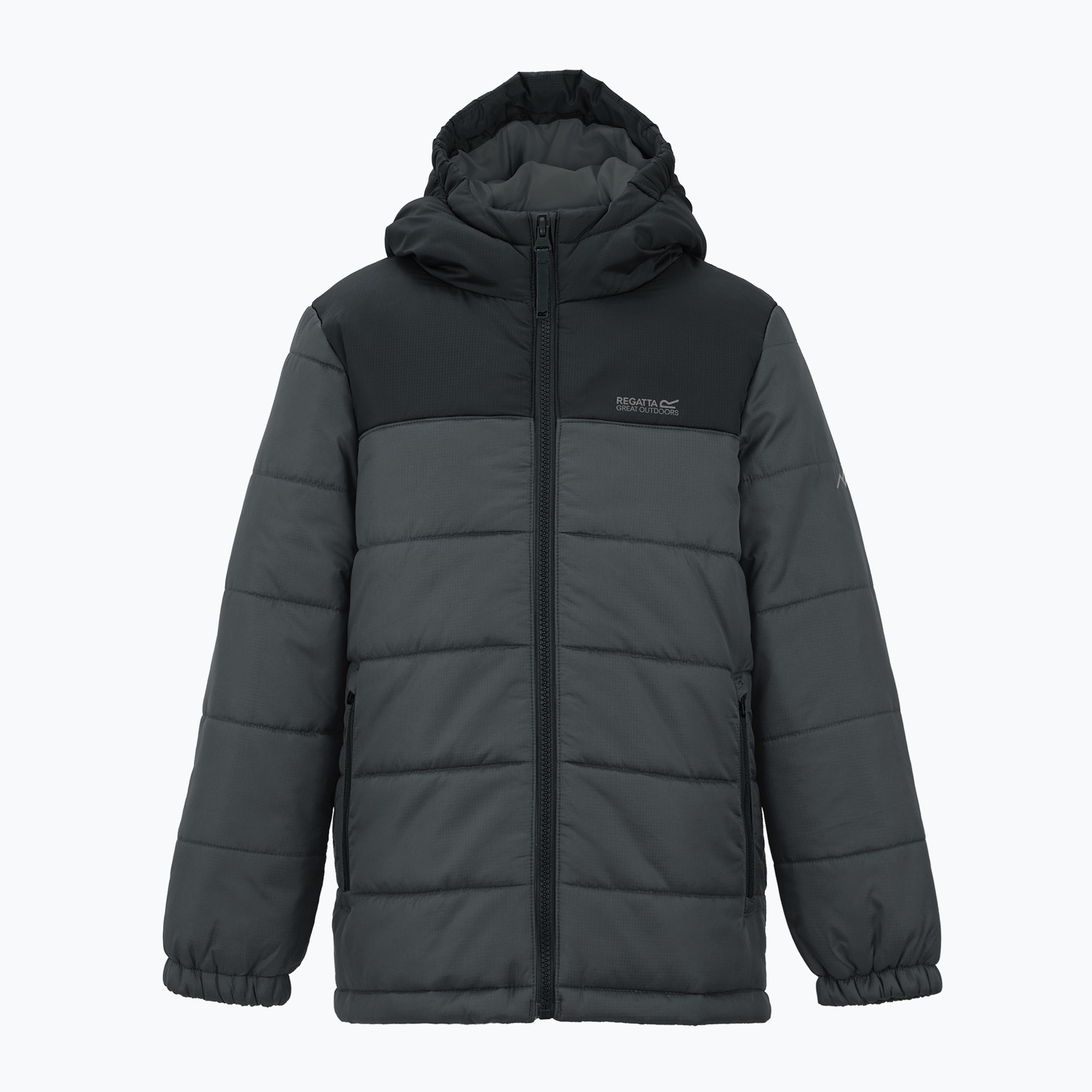 Детско ватирано яке REGATTA Lofthouse black/seal grey
