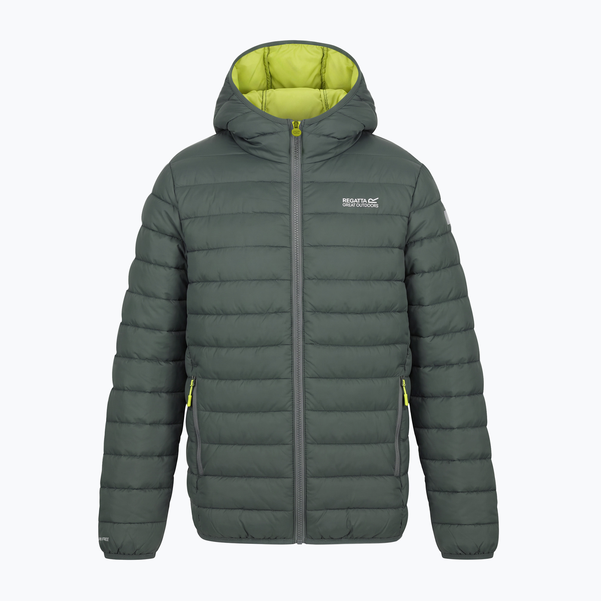 Детско ватирано яке REGATTA Lofthouse dark forest green/wild lime
