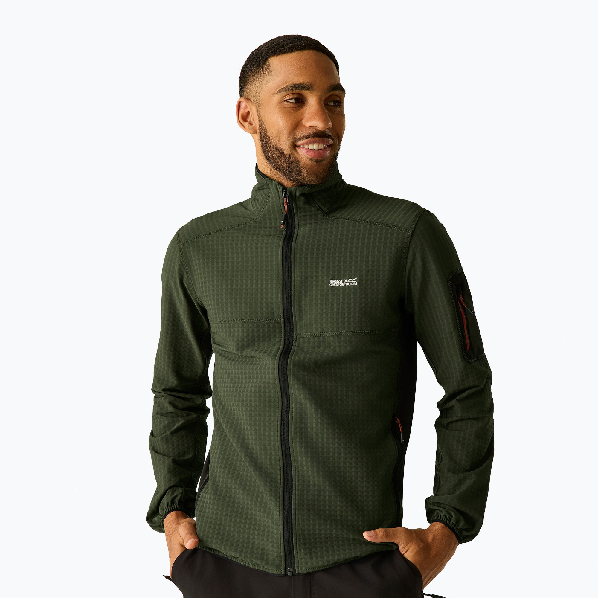 Мъжки суитшърт REGATTA Baslinn dark khaki/black