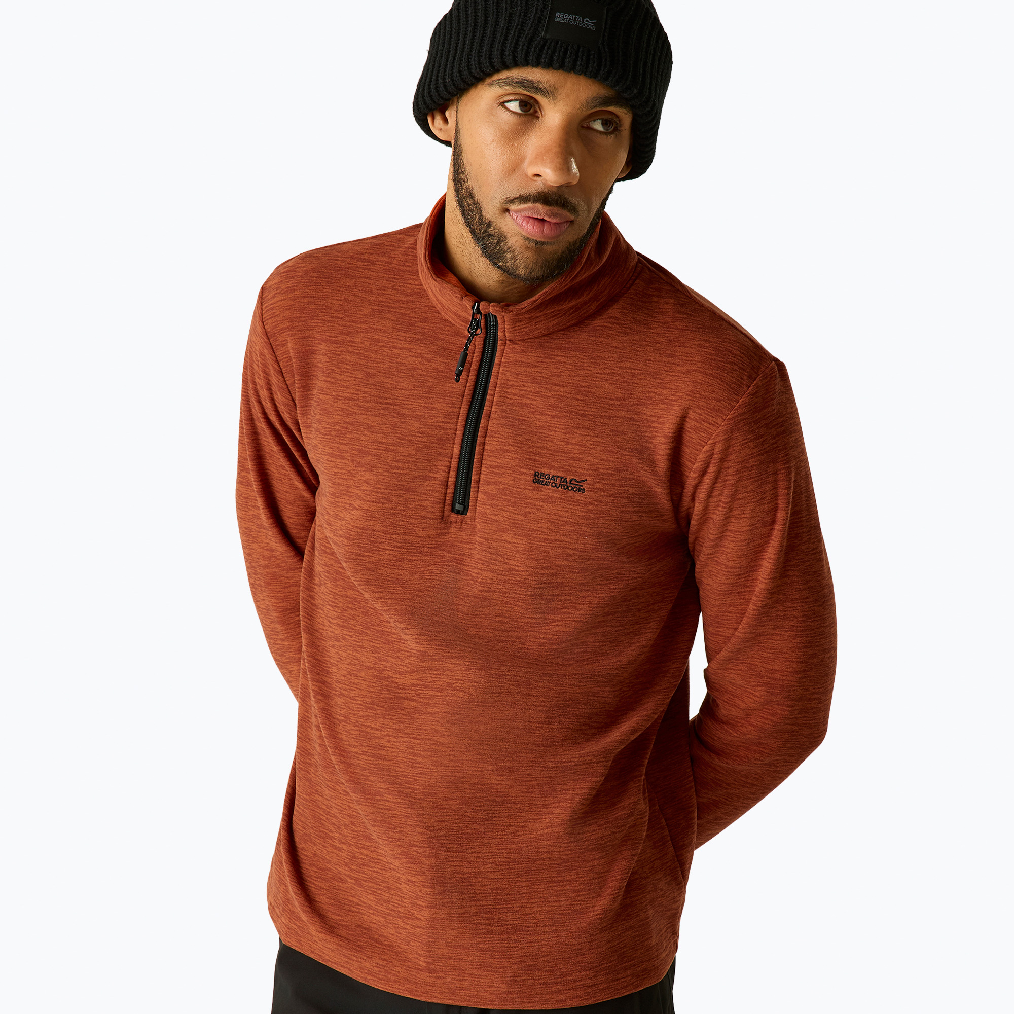 Bluză fleece pentru bărbați Regatta Thompson Marl burnt henna