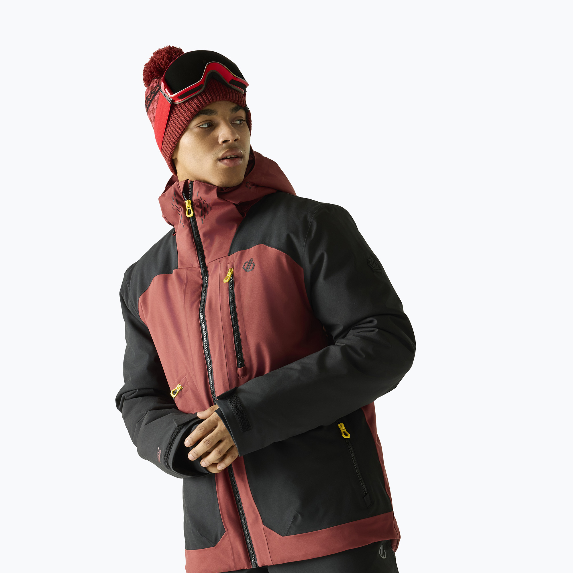 Мъжко скиорско яке Dare2B Baseplate IV Jacket black/rustic red