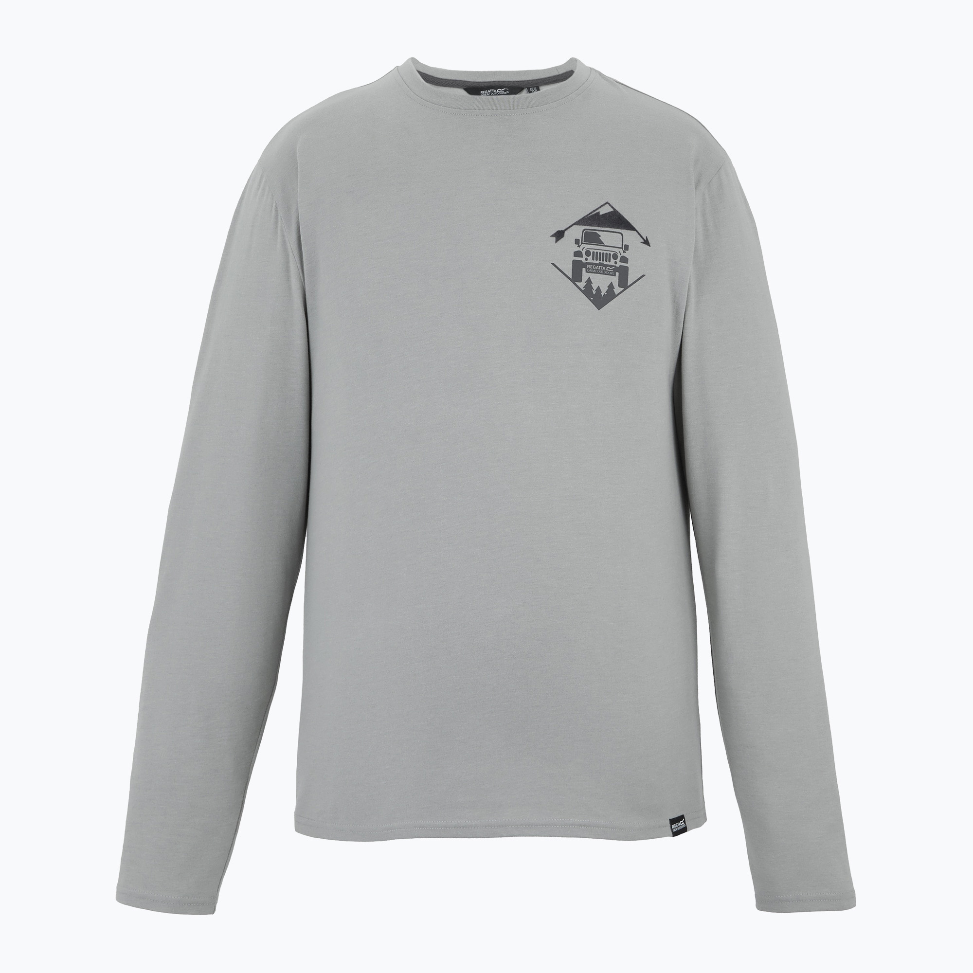 Longsleeve pentru bărbați REGATTA Maylow misty grey mountain road