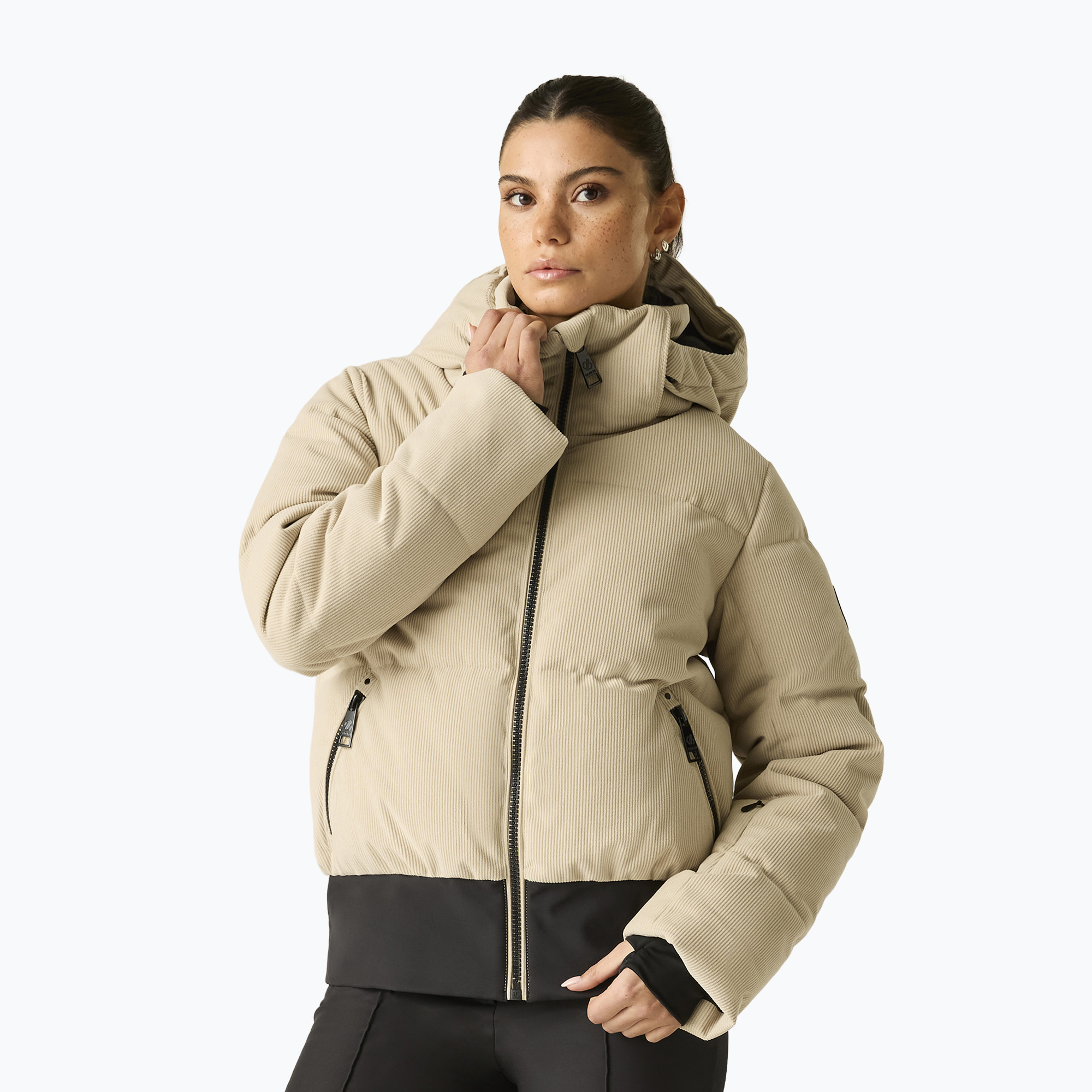 Dámska lyžiarska bunda Dare2B Glitz II Jacket white pepper cord