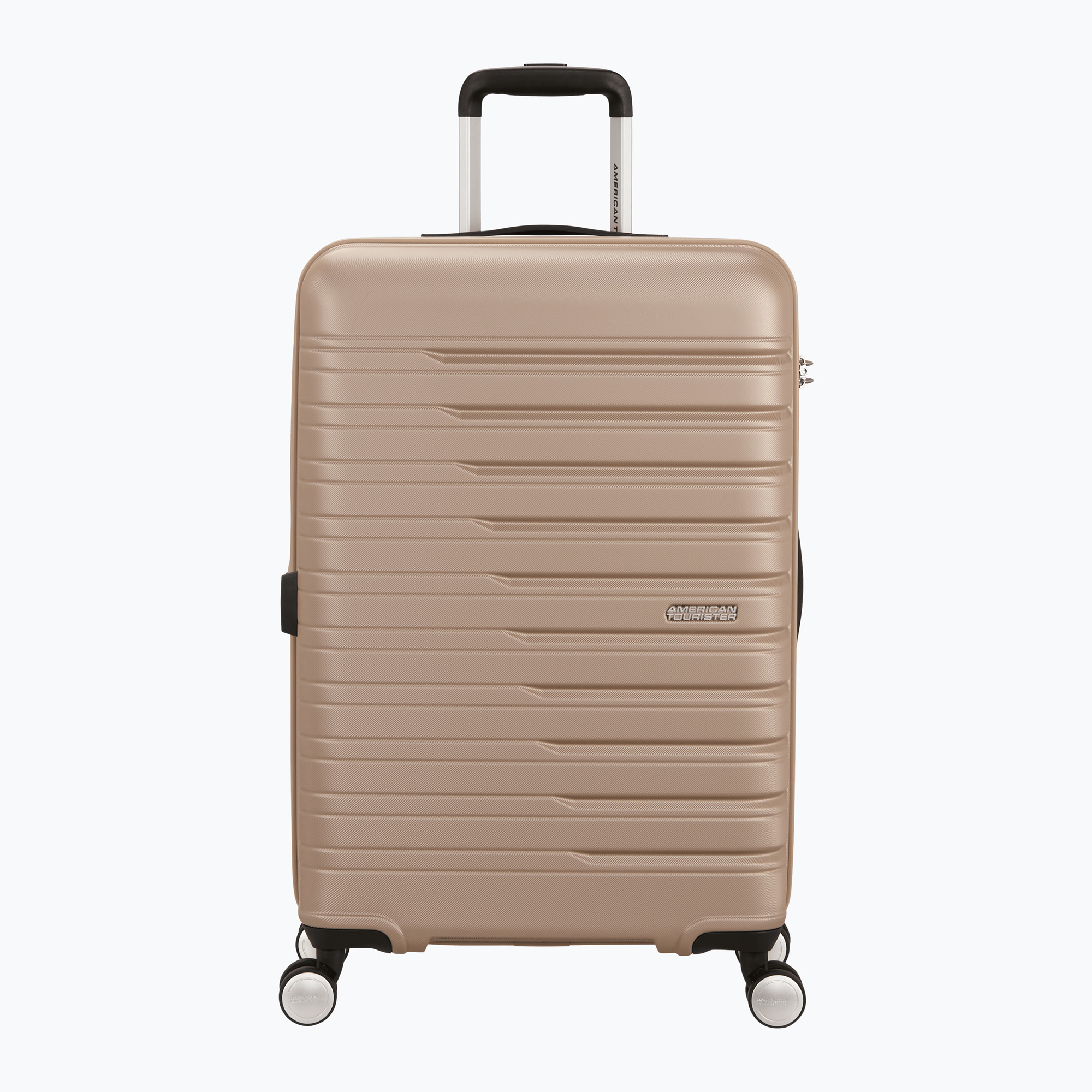 Walizka podróżna American Tourister Flashline Spinner 67 75 l ivory gold 