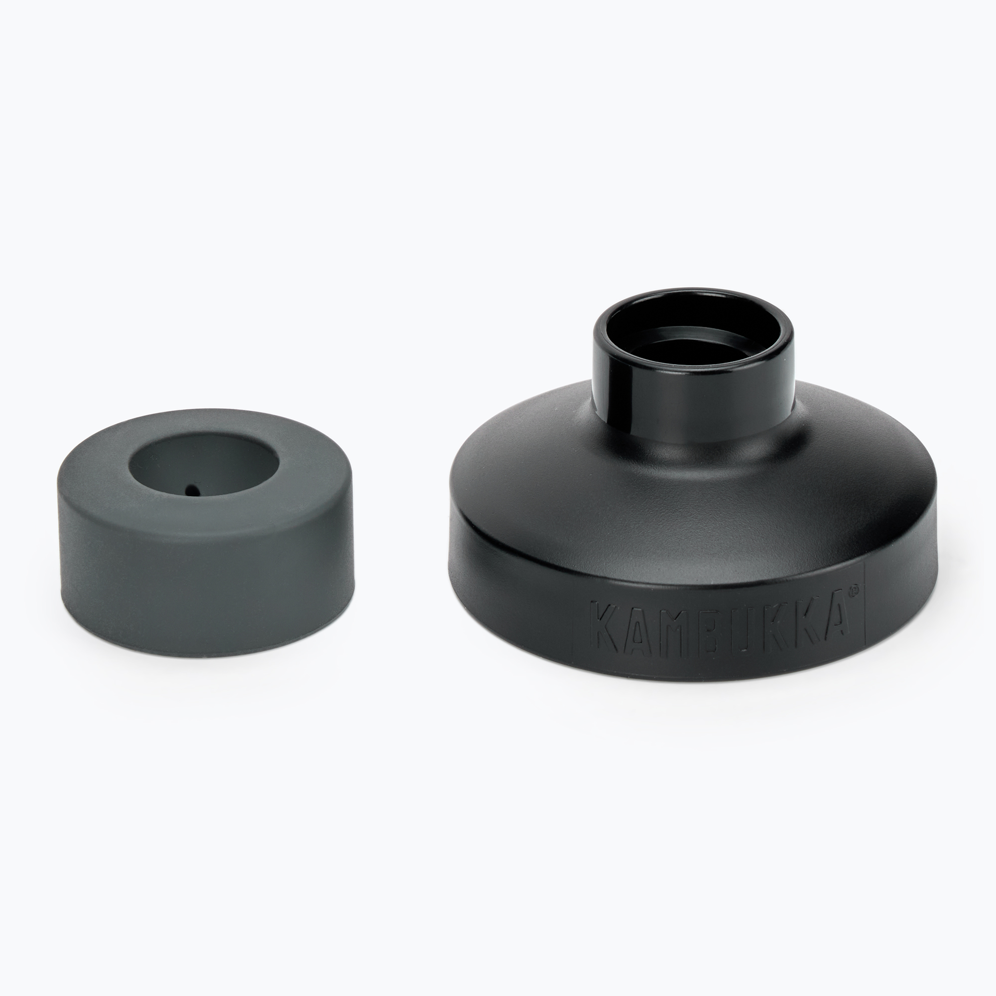 Капачка за бутилки със сламка Kambukka Monza сива/черна