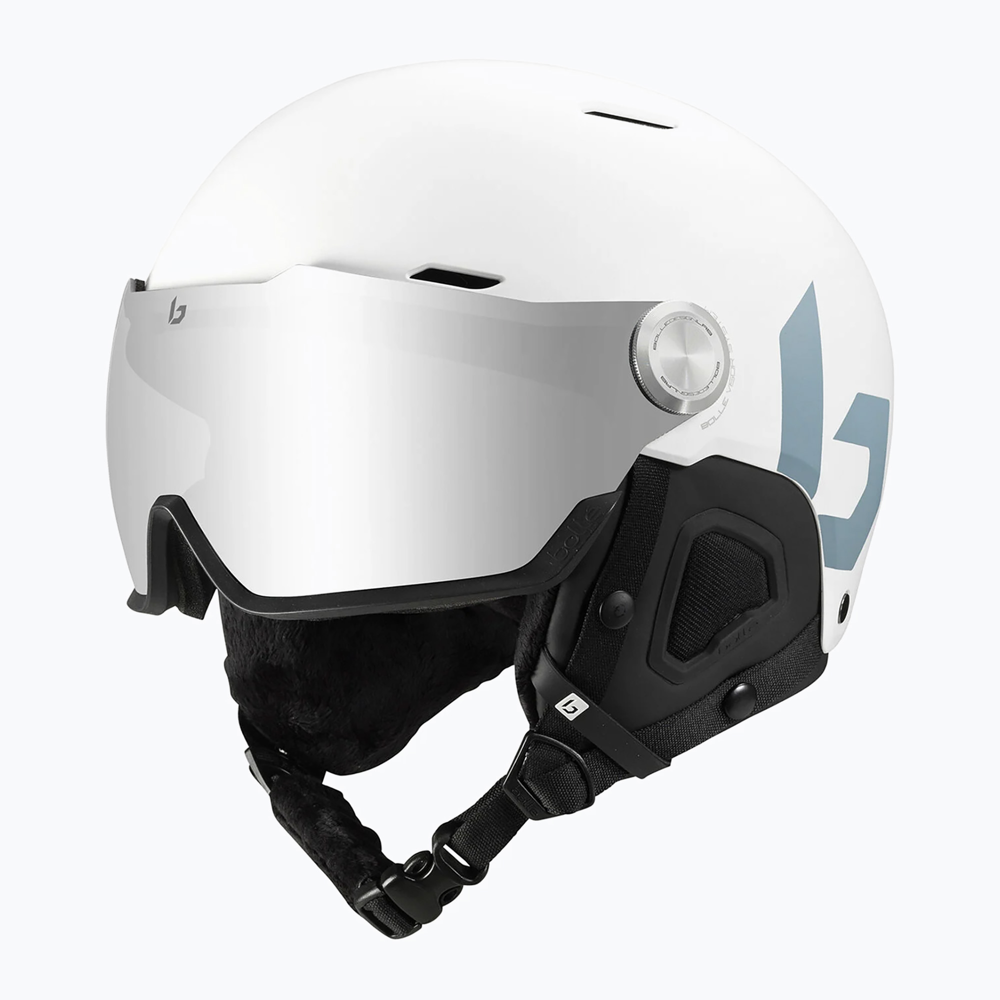 Lyžiarska prilba Bollé Might Visor off white matte/brown gun (Might Visor 32115)