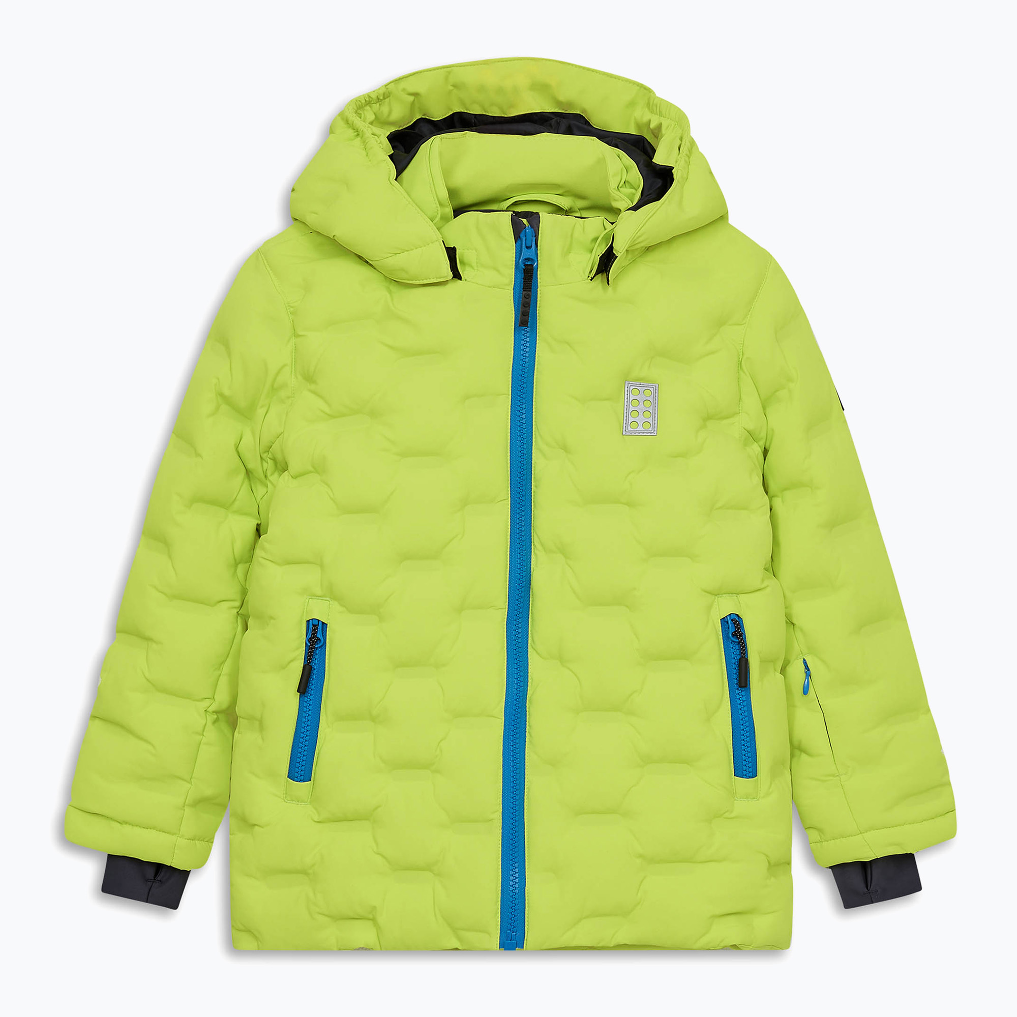 Kurtka narciarska dziecięca LEGO Lwjipe 706 lime green/blue 