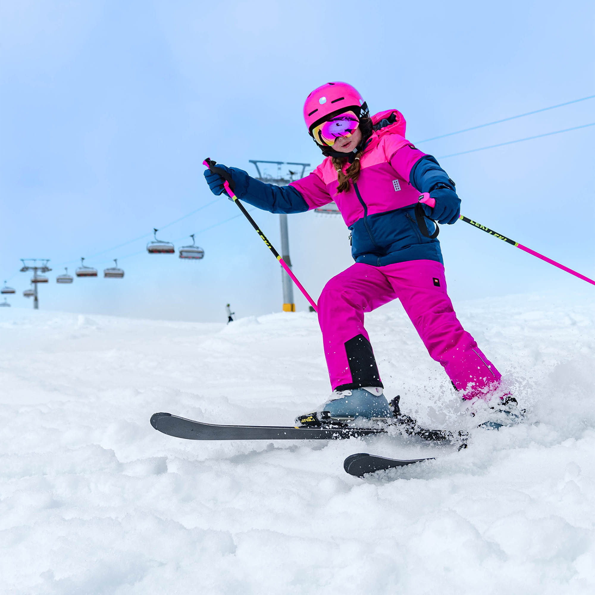 Kurtka narciarska dziecięca LEGO Lwjaz 805 fuchsia 