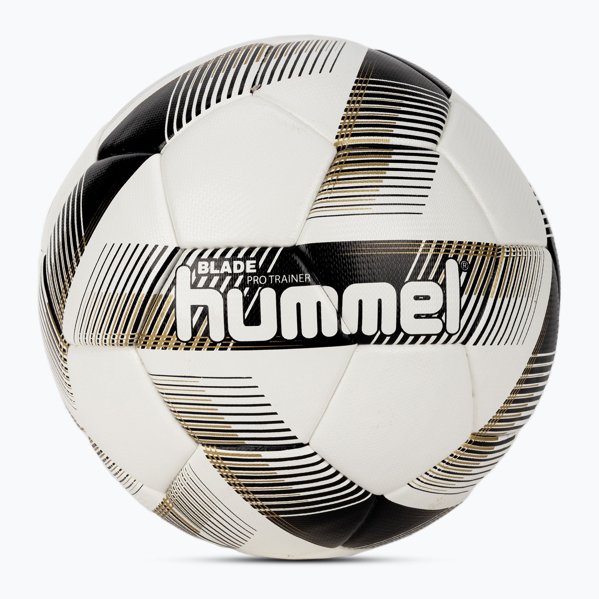 Piłka do piłki nożnej Hummel Blade Pro Trainer FB white/black/gold rozmiar 4 