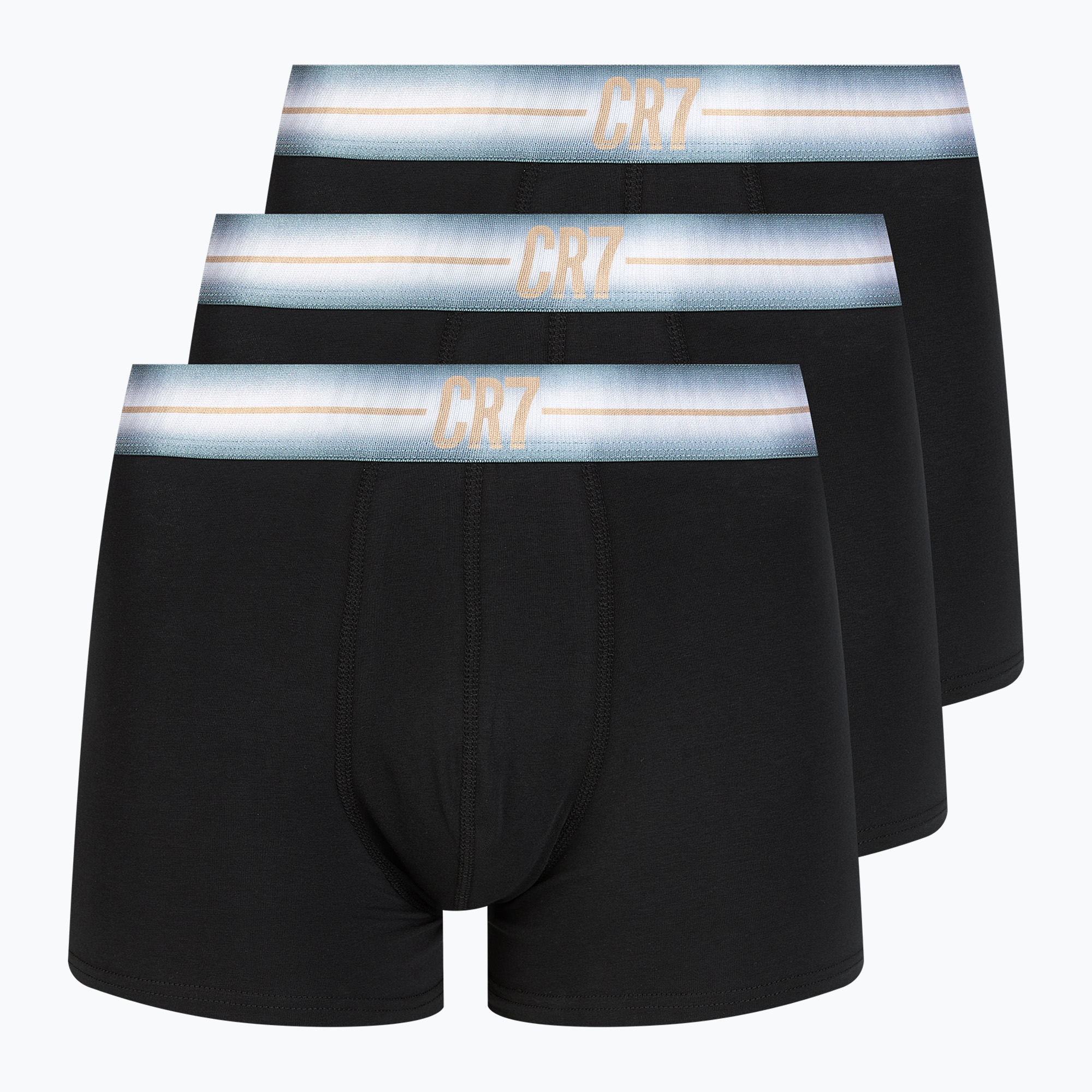 Pánske boxerky CR7 Basic Trunk 3 páry black/navy blue (Basic Trunk 300-8100-49-2745)