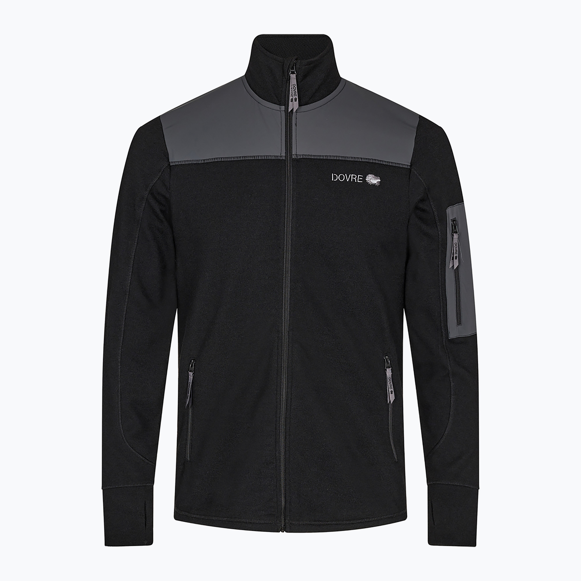 Pánska lyžiarska mikina Dovre Outlayer Fleece Full Zip black