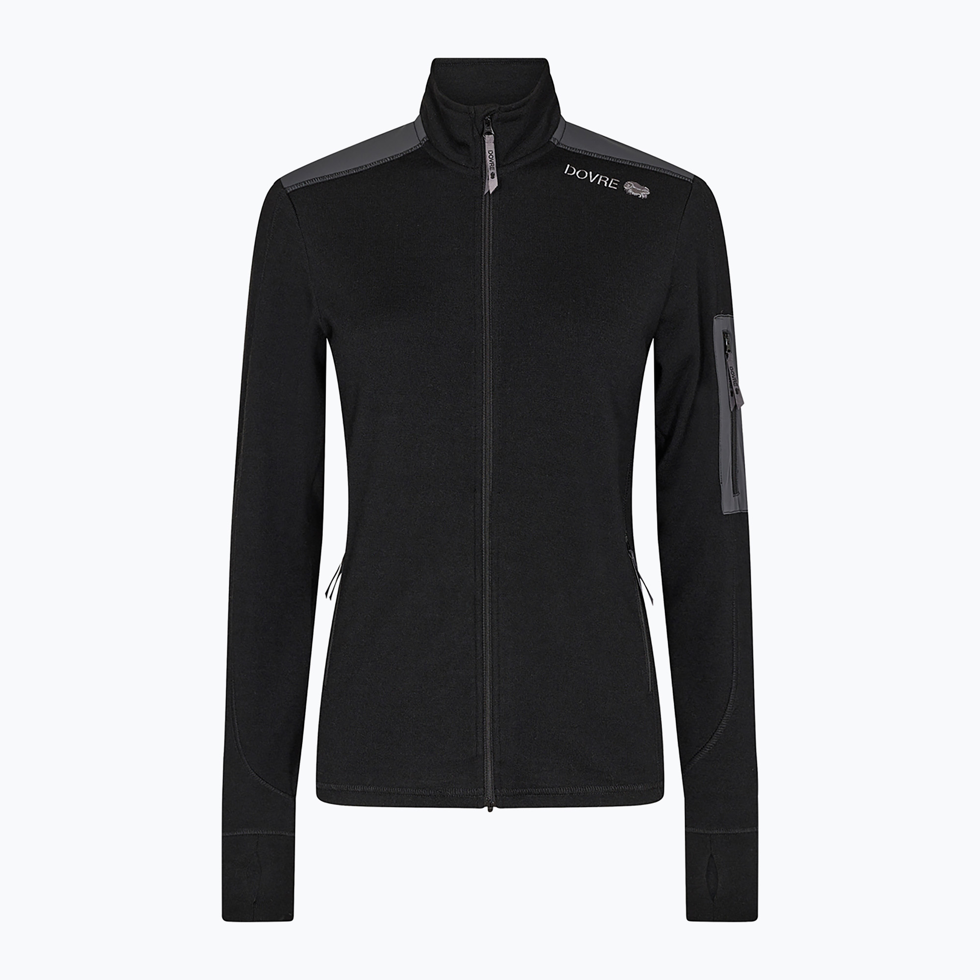 Dámska lyžiarska mikina Dovre Midlayer Full Zip black