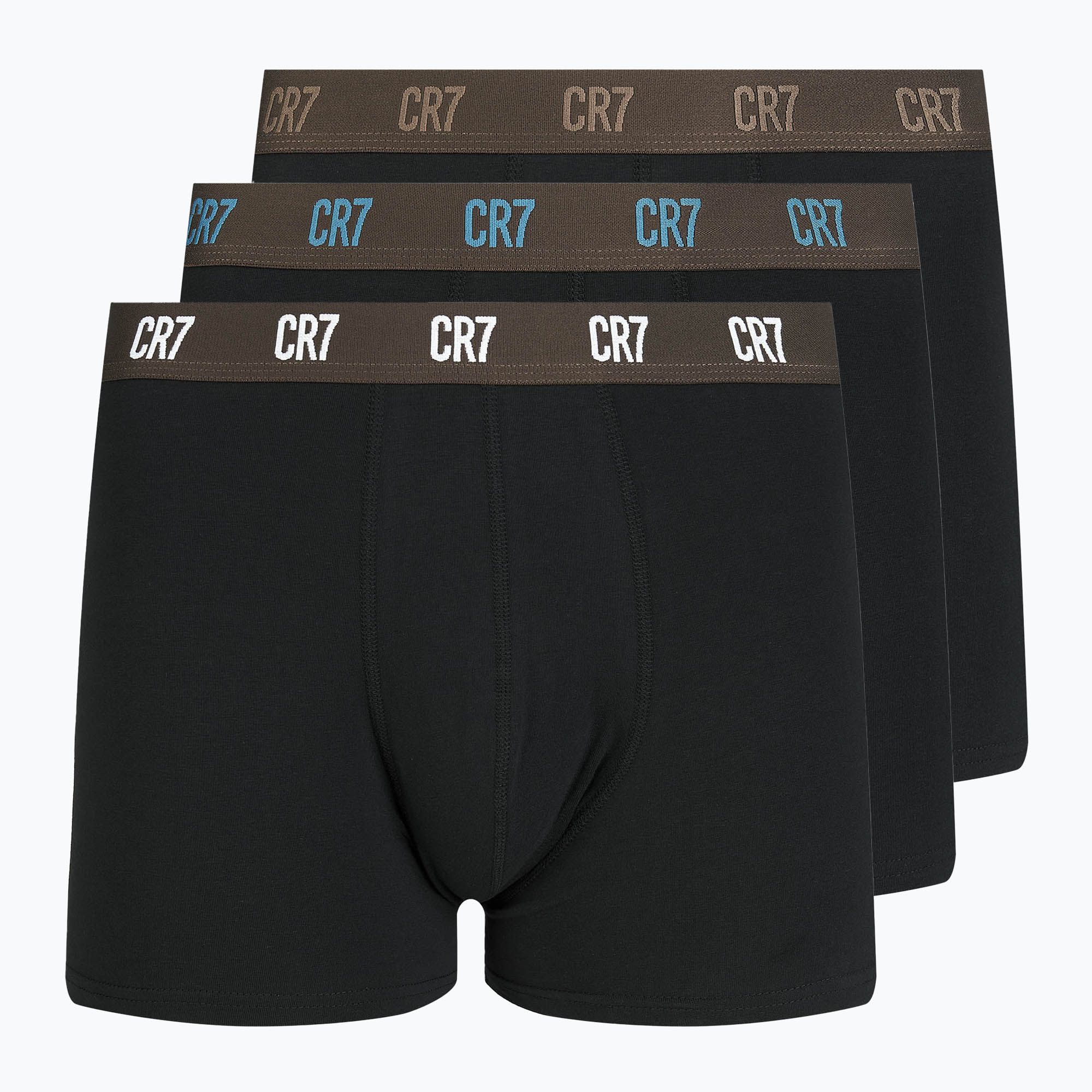 Men's CR7 Basic Trunk boxer shorts 3 pairs black/brown (M)