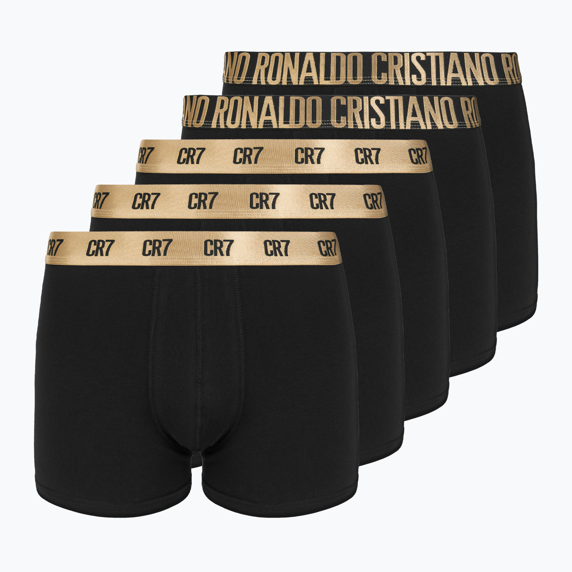 Bokserki męskie CR7 Basic Trunk 5 par 2321 black 