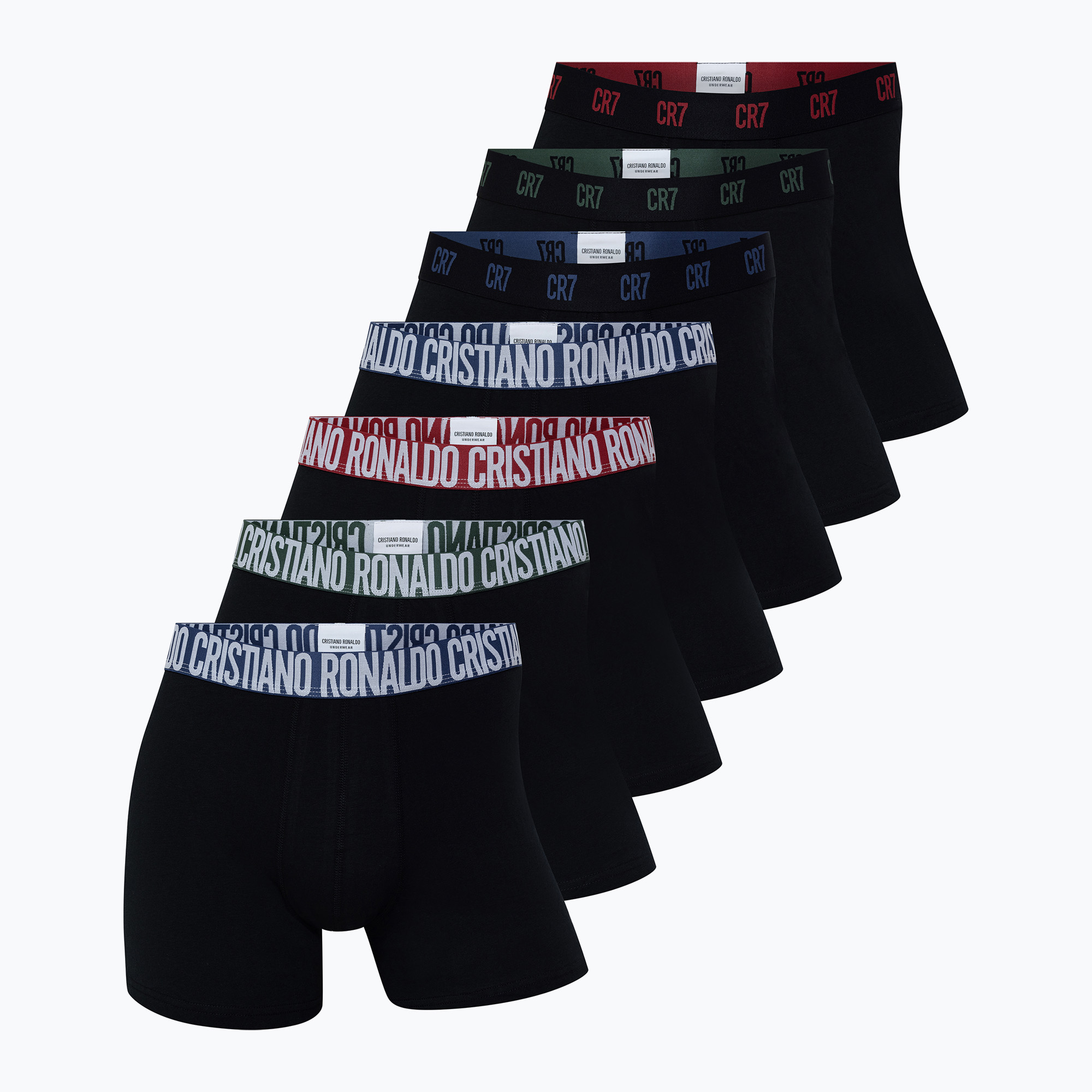 Bokserki męskie CR7 Basic Trunk 7 par 2810 black 