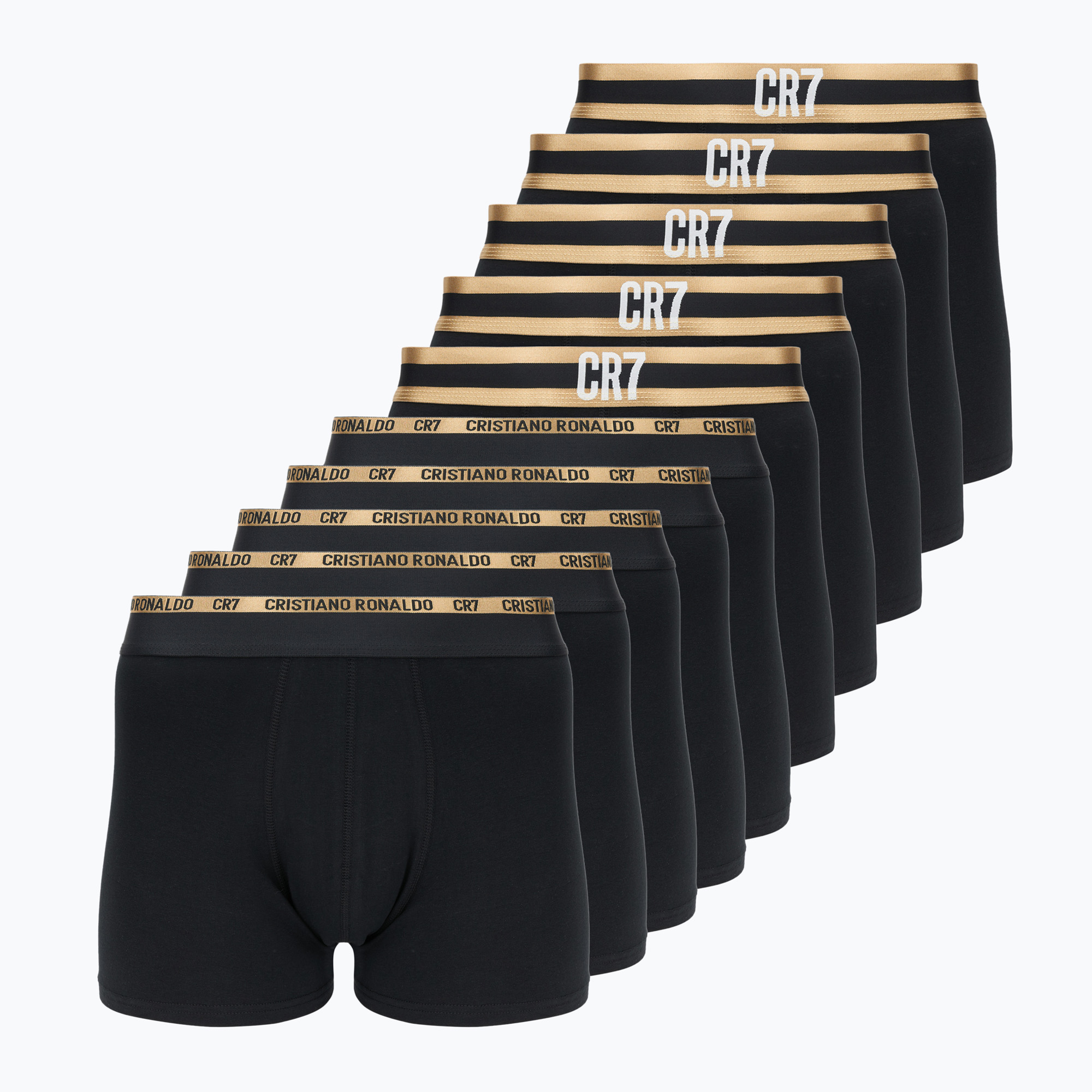 Bokserki męskie CR7 Basic Trunk 10 par black 