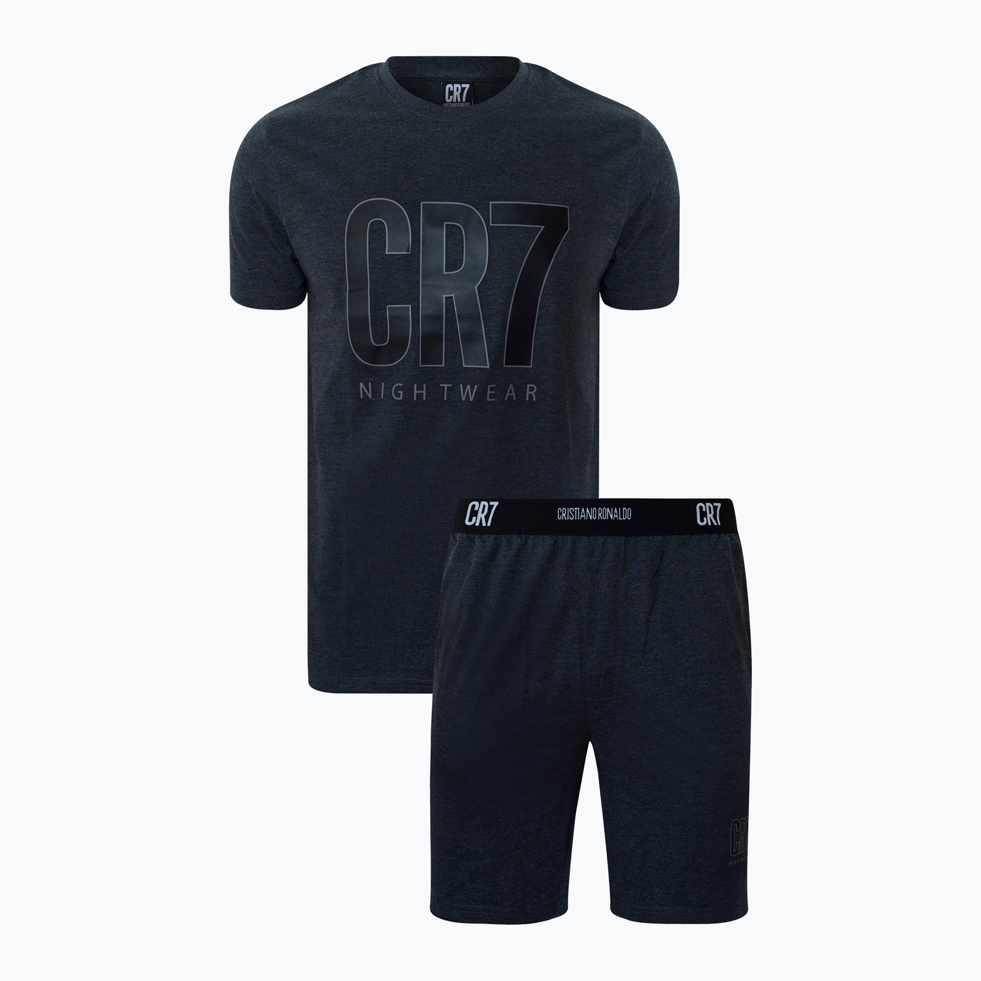 Piżama męska CR7 Pyjama Short dark grey melange 