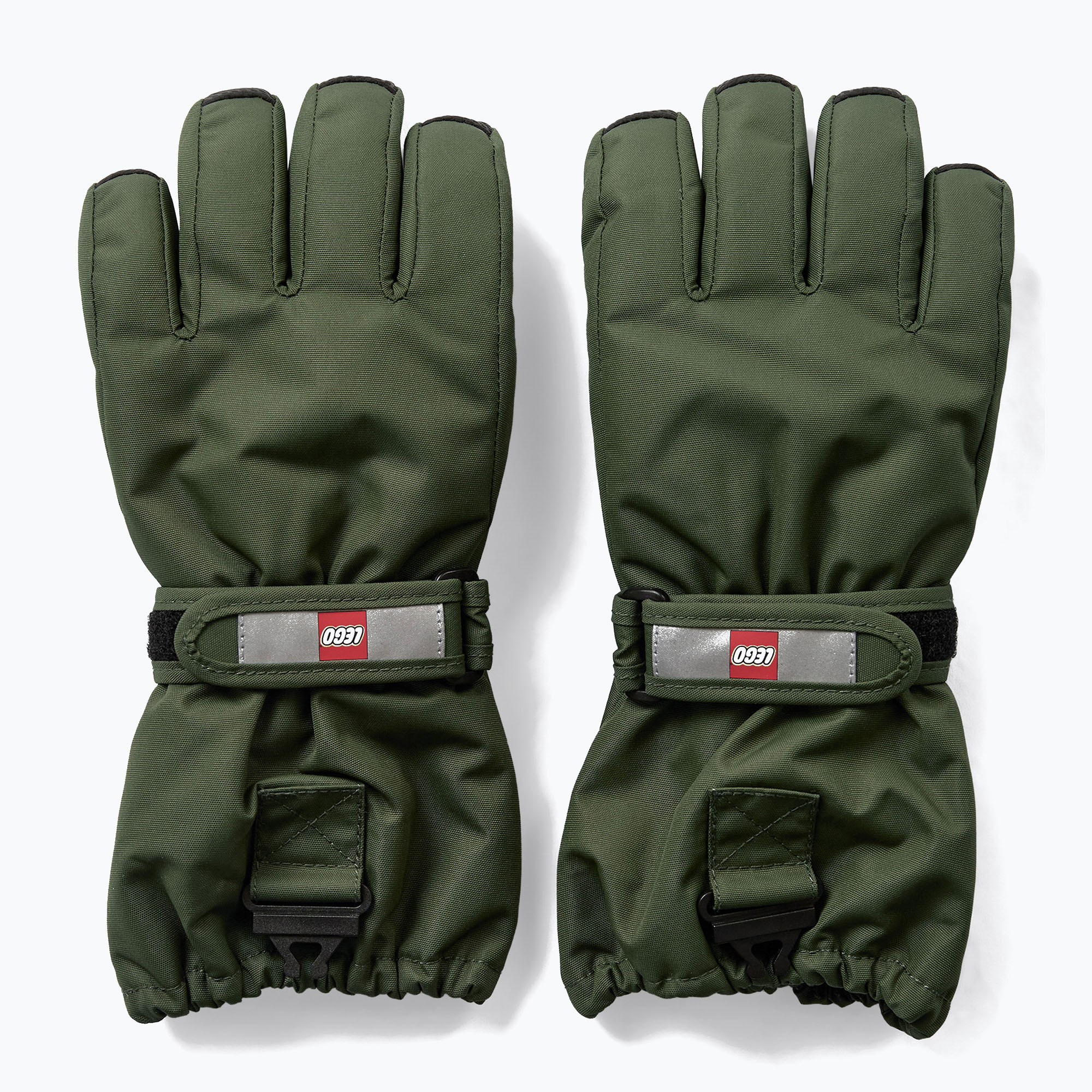 Детски скиорски ръкавици LEGO Lwatlin 700 dark green