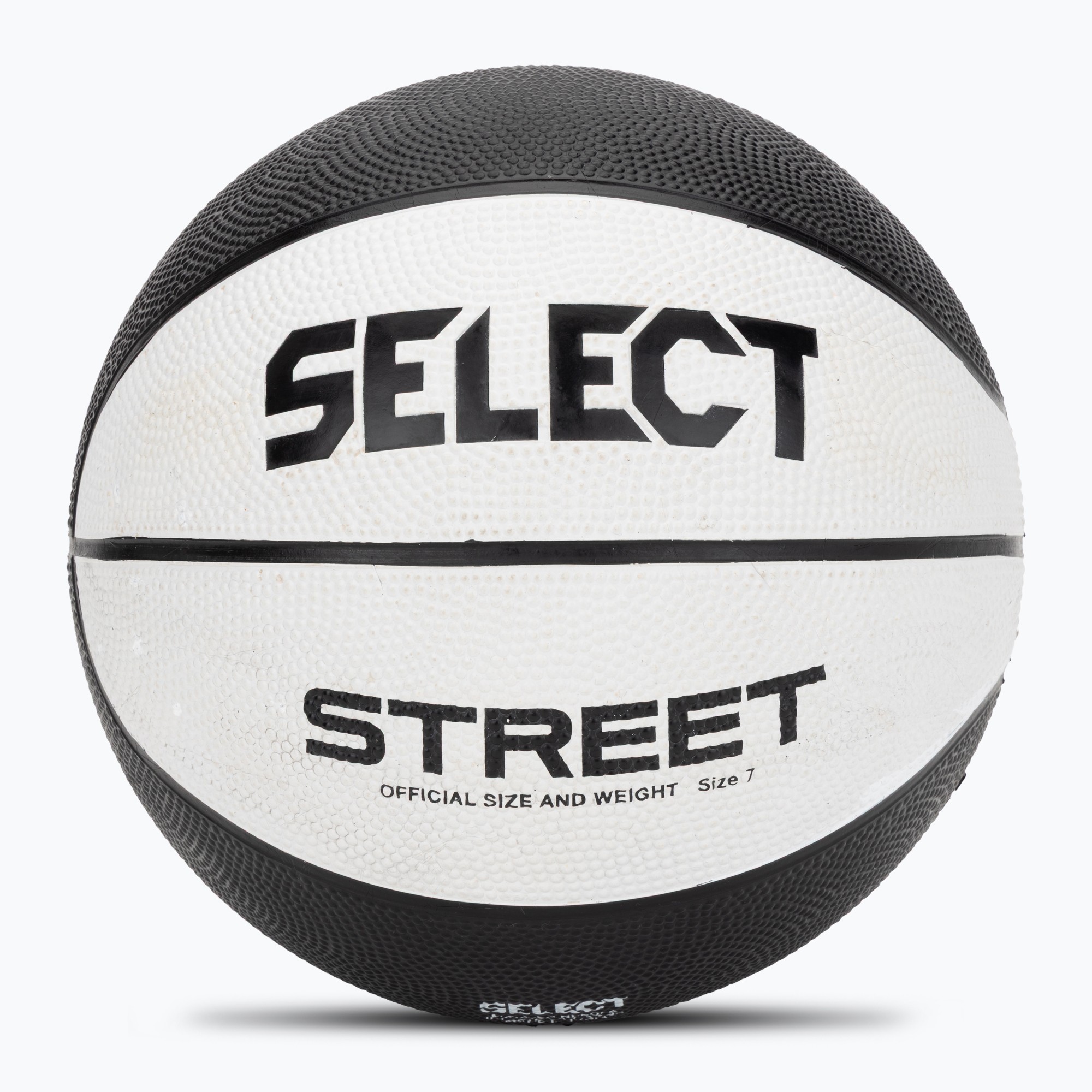 Detská basketbalová lopta SELECT Basketball Street v23 white/black veľkosť 7