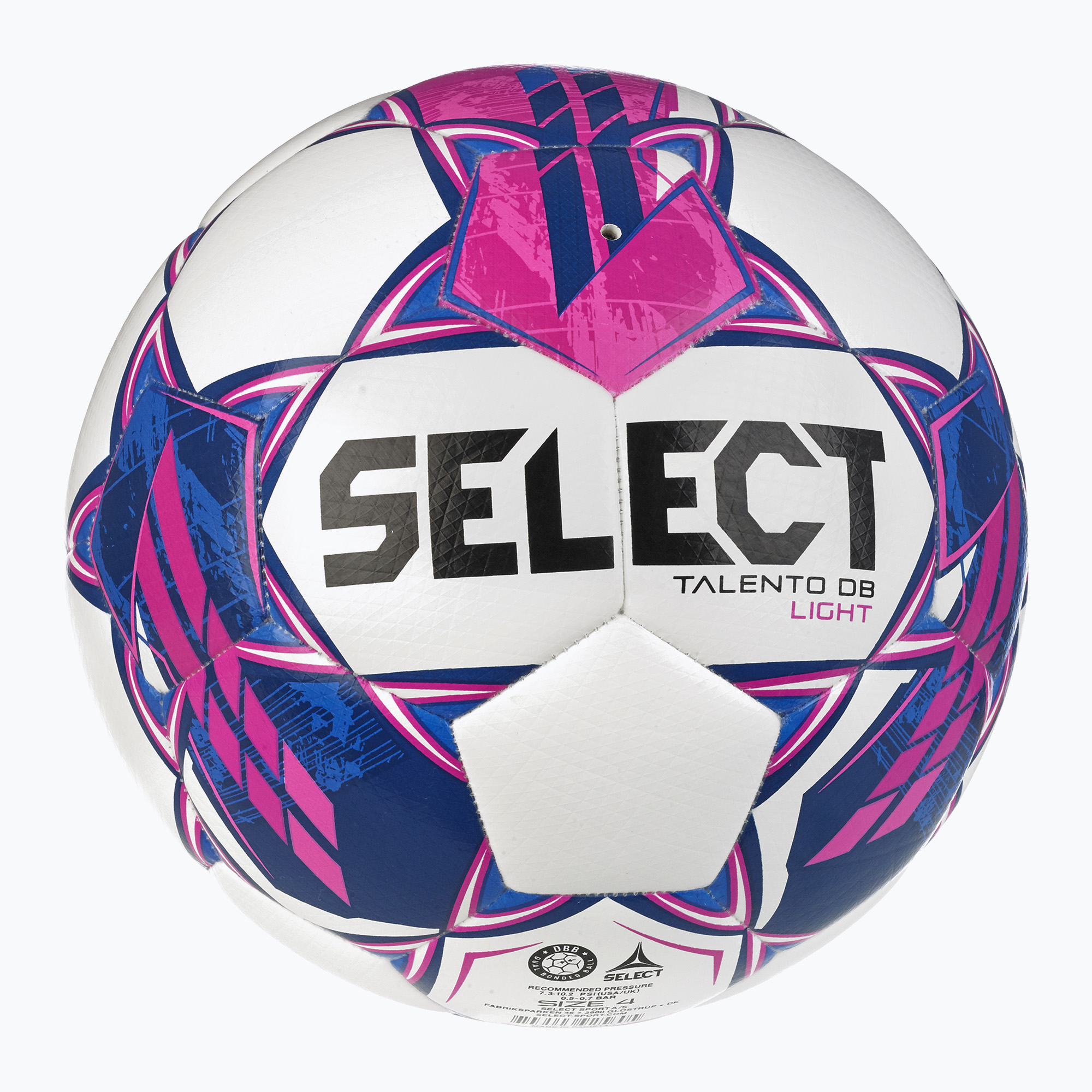 Piłka do piłki nożnej SELECT Talento DB v23 white/pink rozmiar 3 