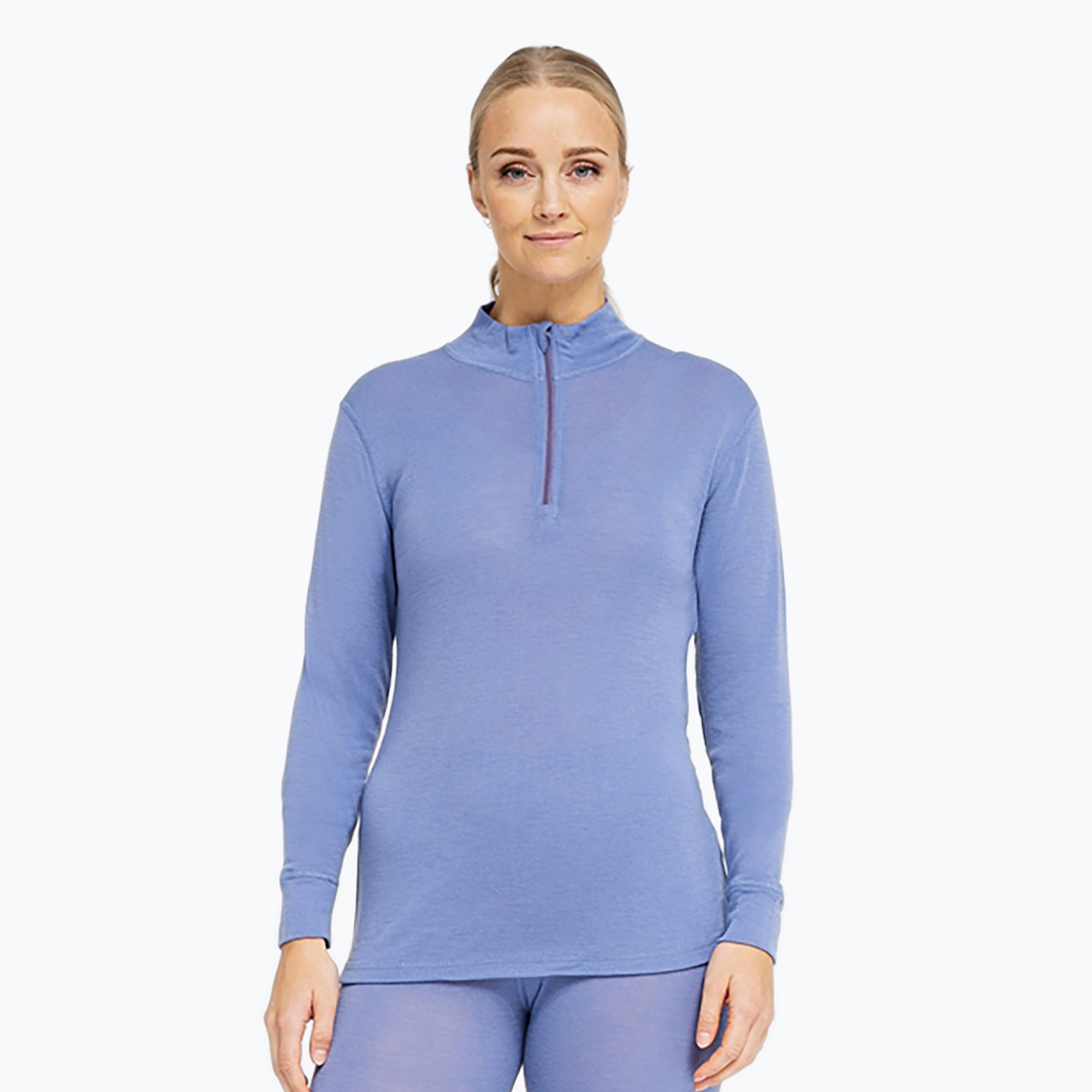 Bluză termoactivă pentru femei Dovre Wool Zip blue