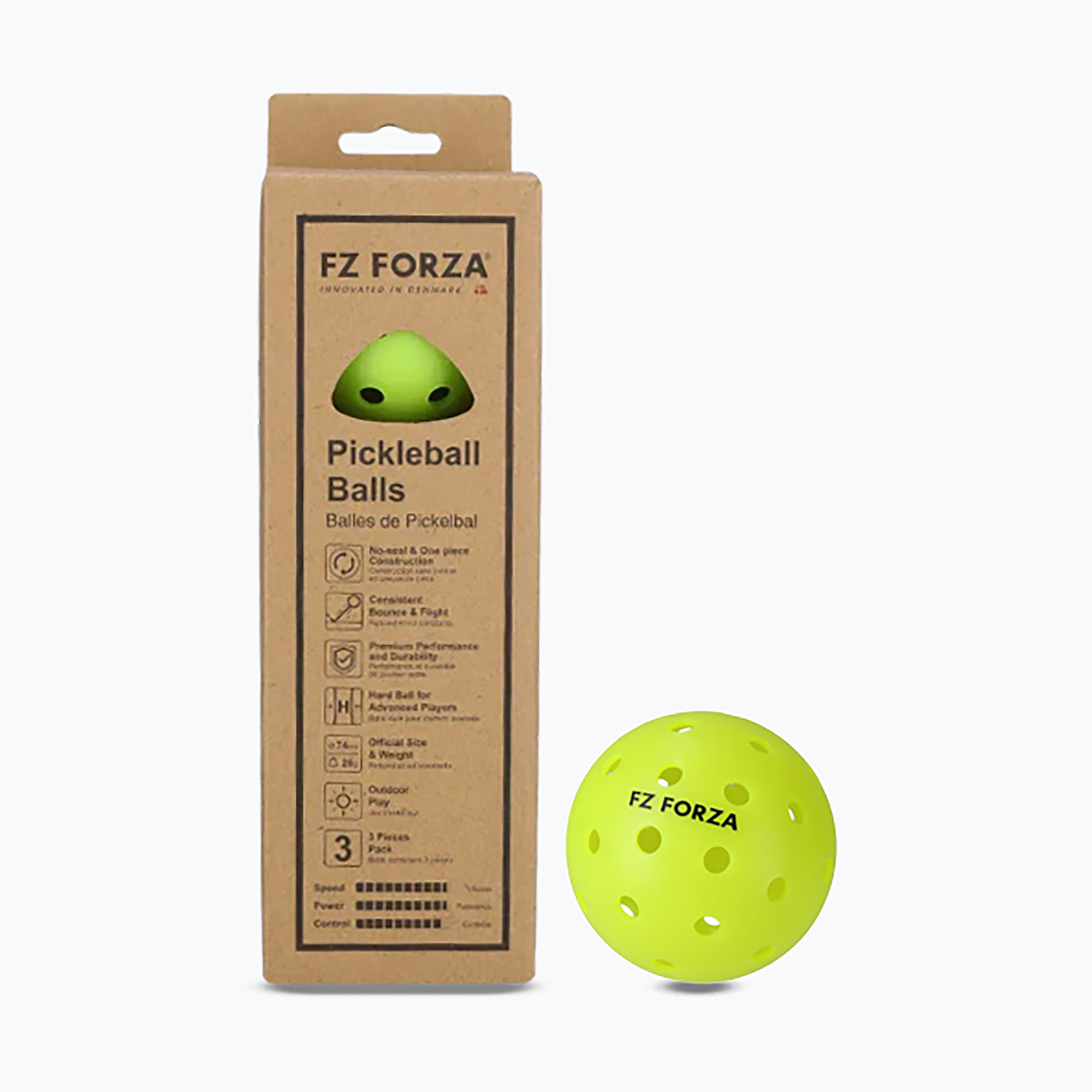 Lopty na pickleball FZ Forza 40H 3 pack yellow