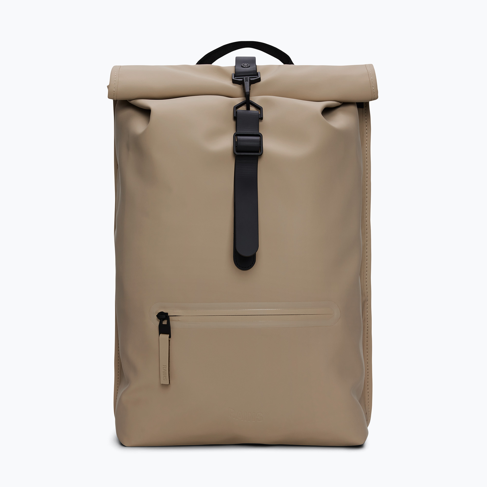 Градска раница Rains Rucksack Rolltop Beige