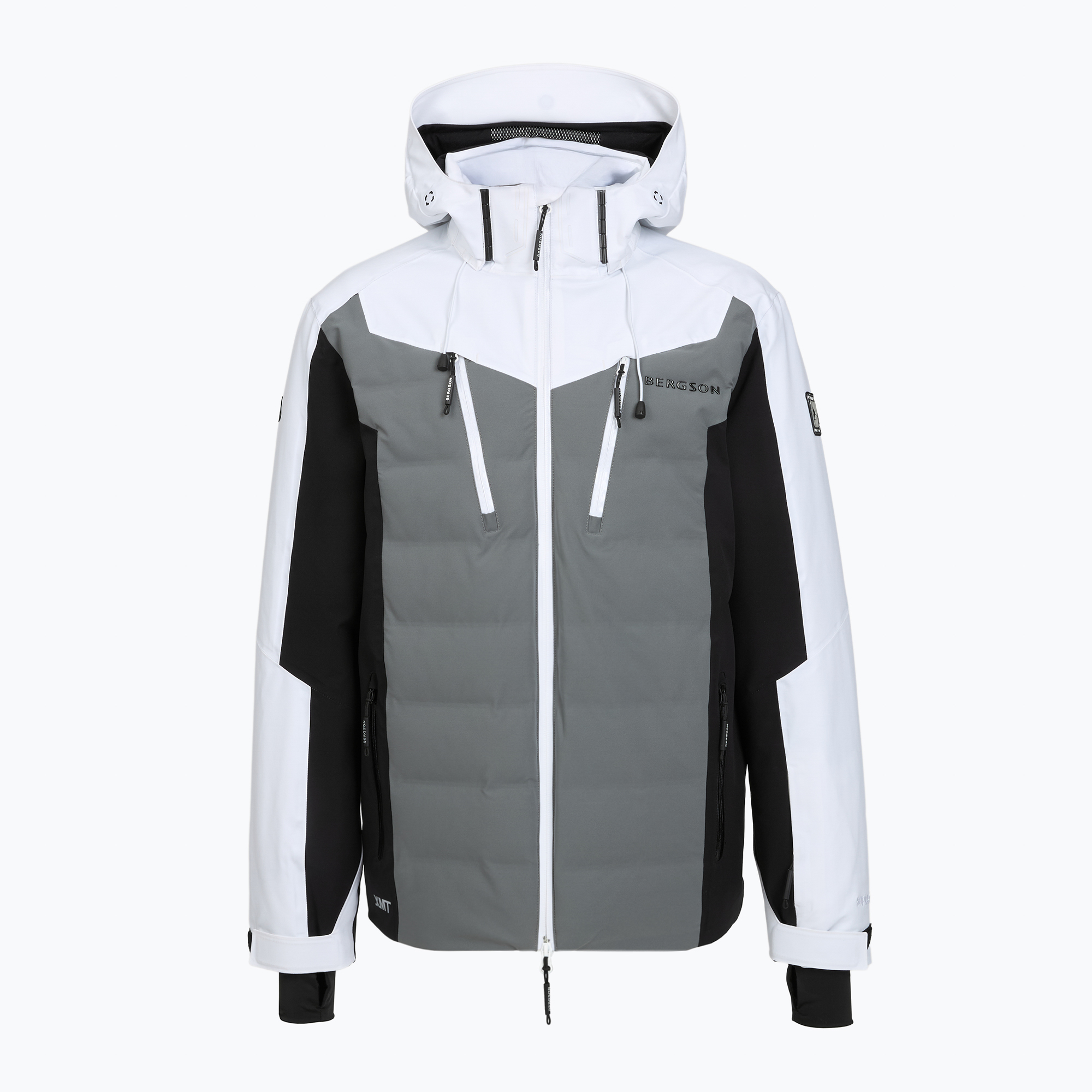 Geacă de schi pentru bărbați BERGSON Velox Stx white/grey