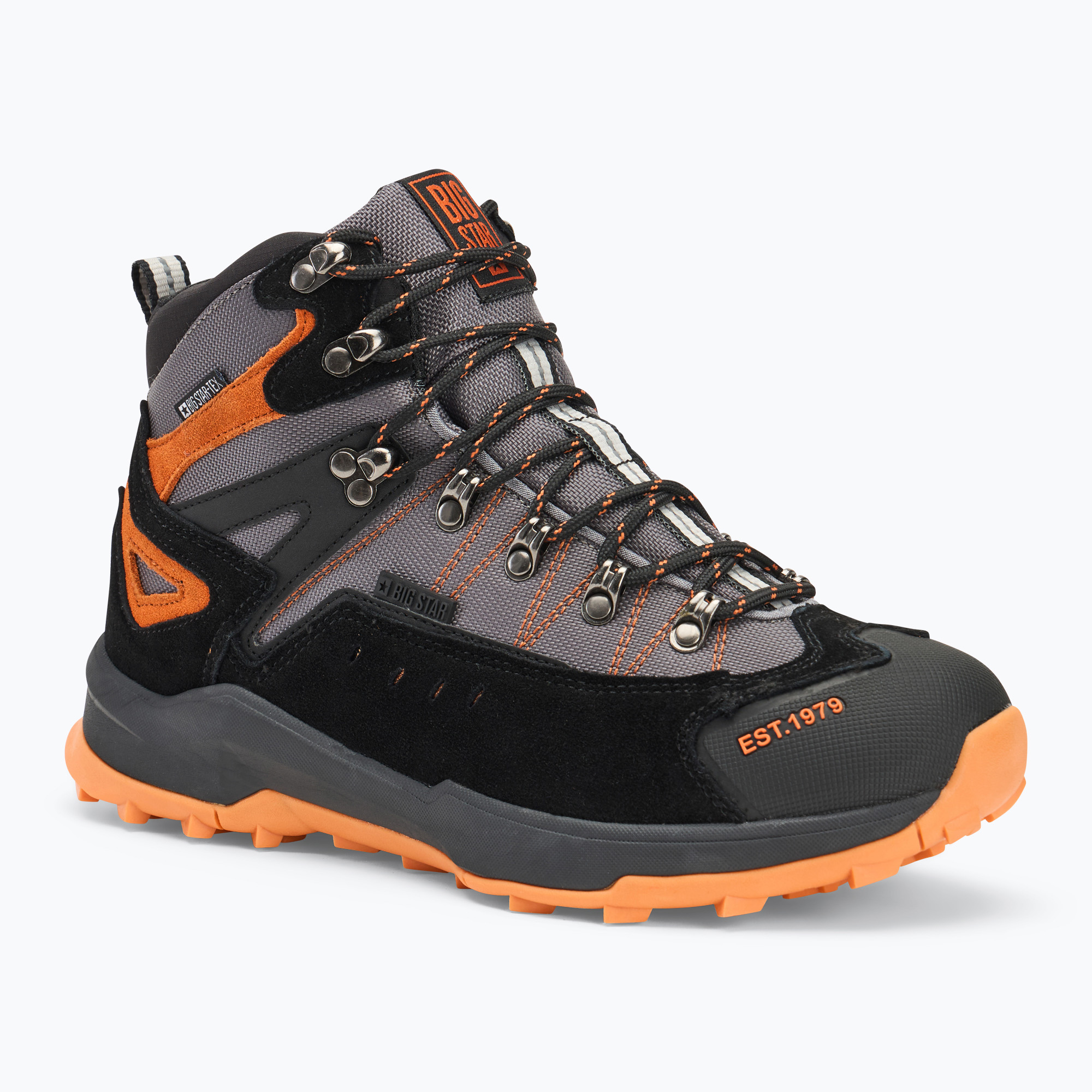 Buty męskie BIG STAR OO174339 black/orange 