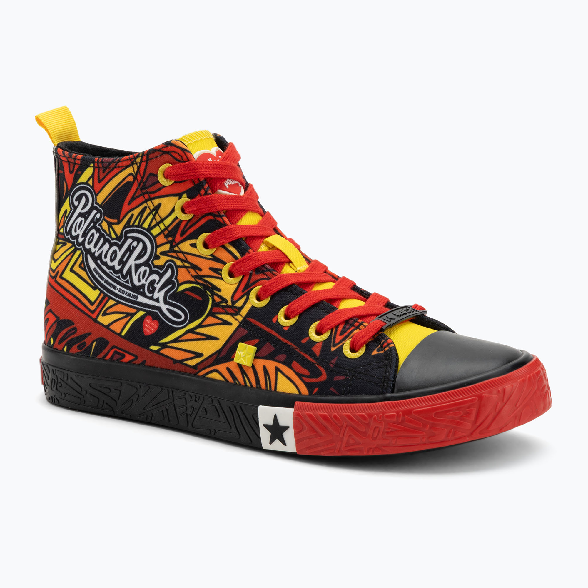 Trampki męskie BIG STAR SS174501 black/red/yellow 