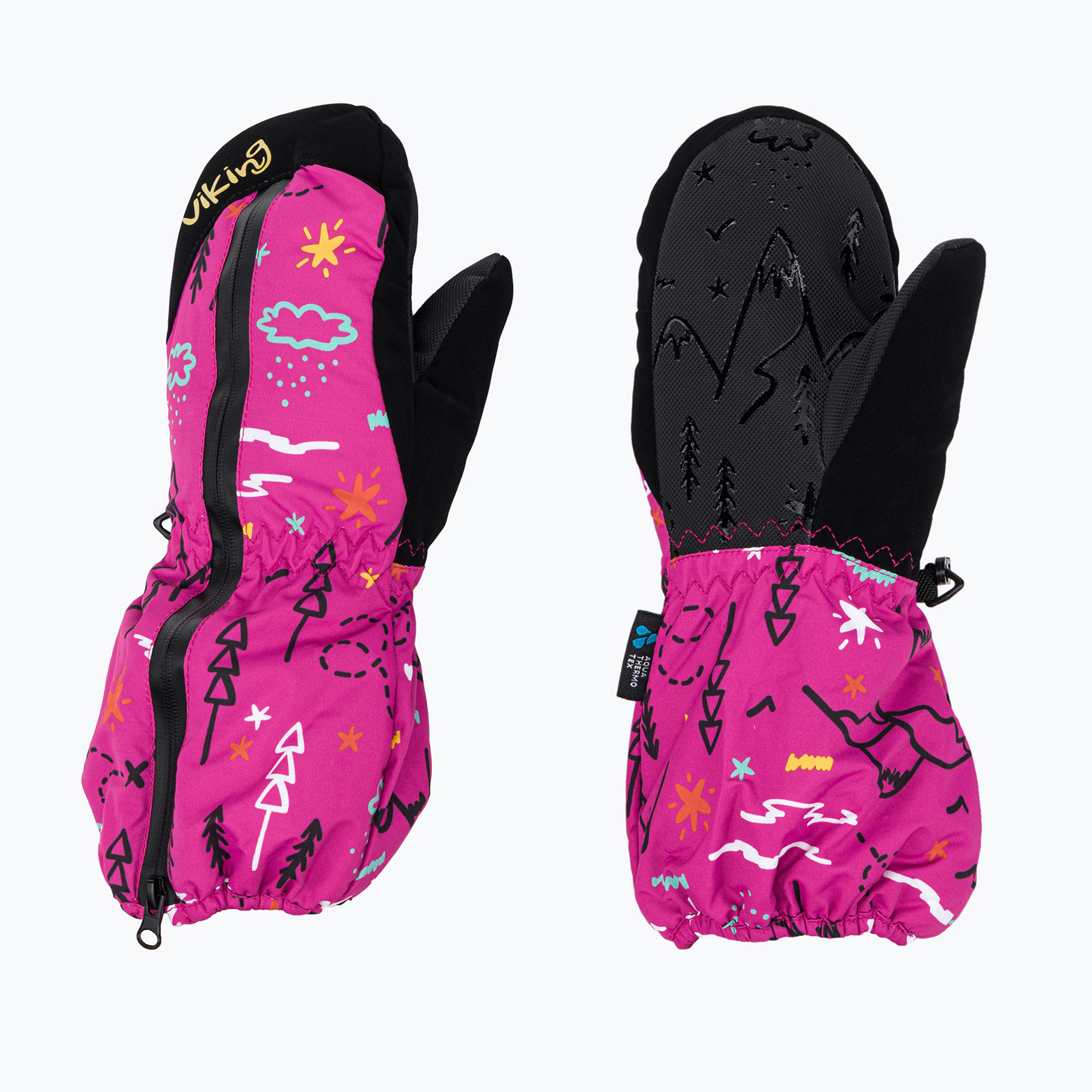 Детски ски ръкавици Viking Snoppy розови 125/23/2288/46