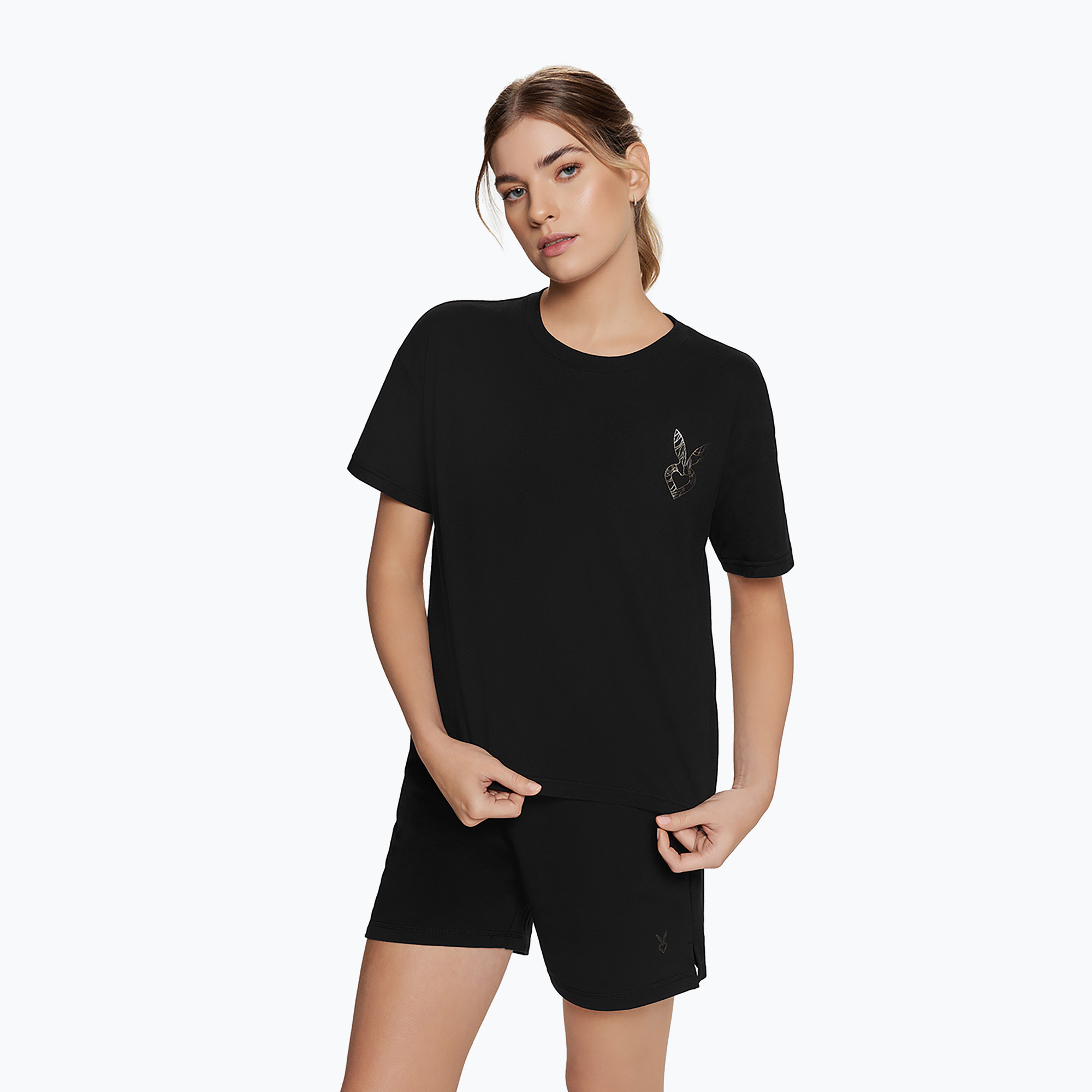 Тренировъчна тениска за жени Cardio Bunny Bright black