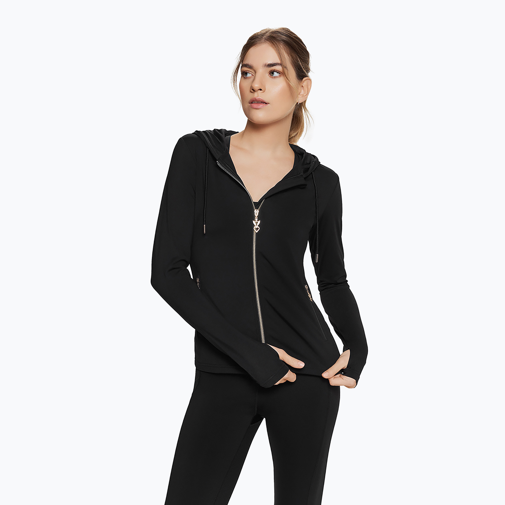 Bluza treningowa damska Cardio Bunny Windy black 