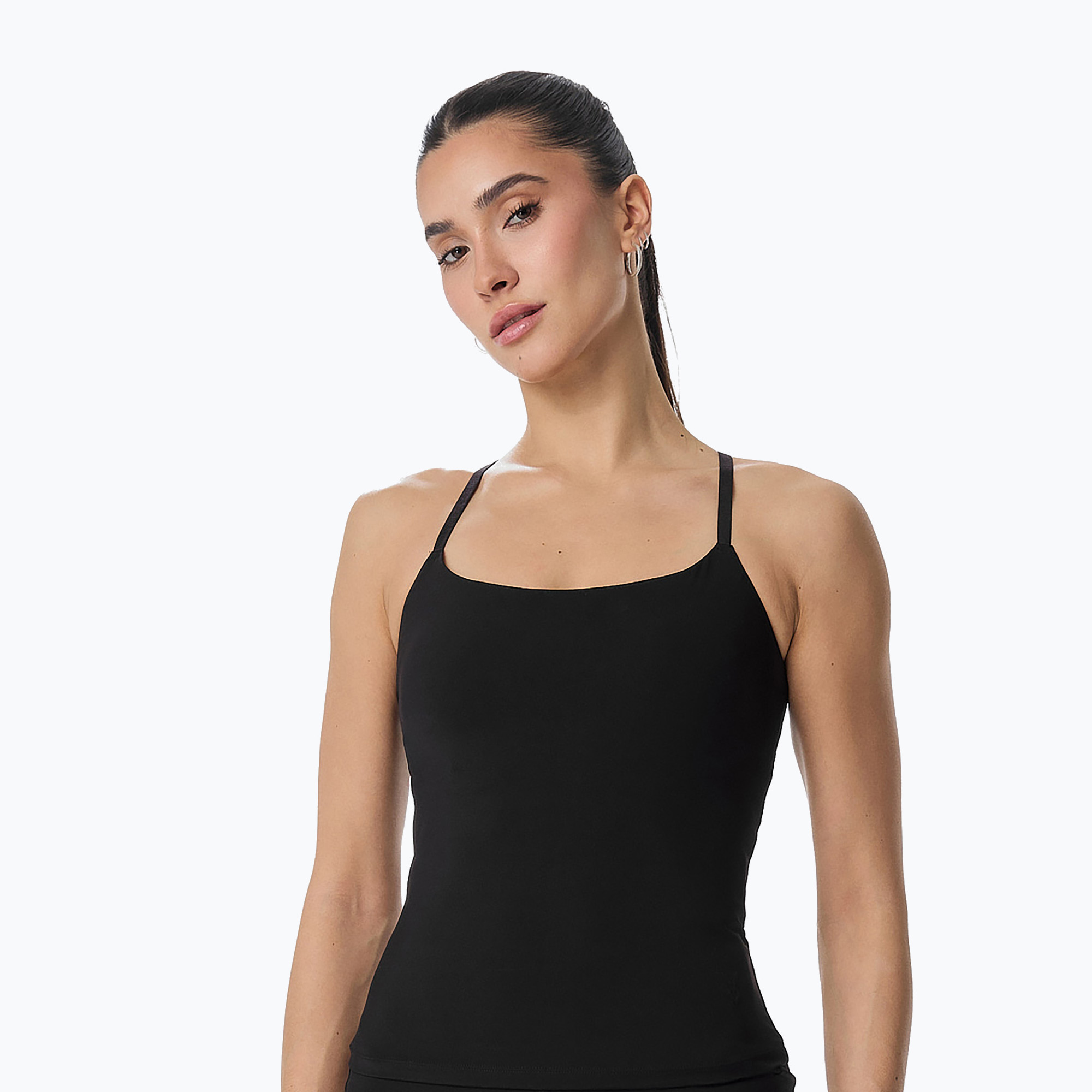 Koszulka treningowa damska Cardio Bunny With Built-in Bra czarny 