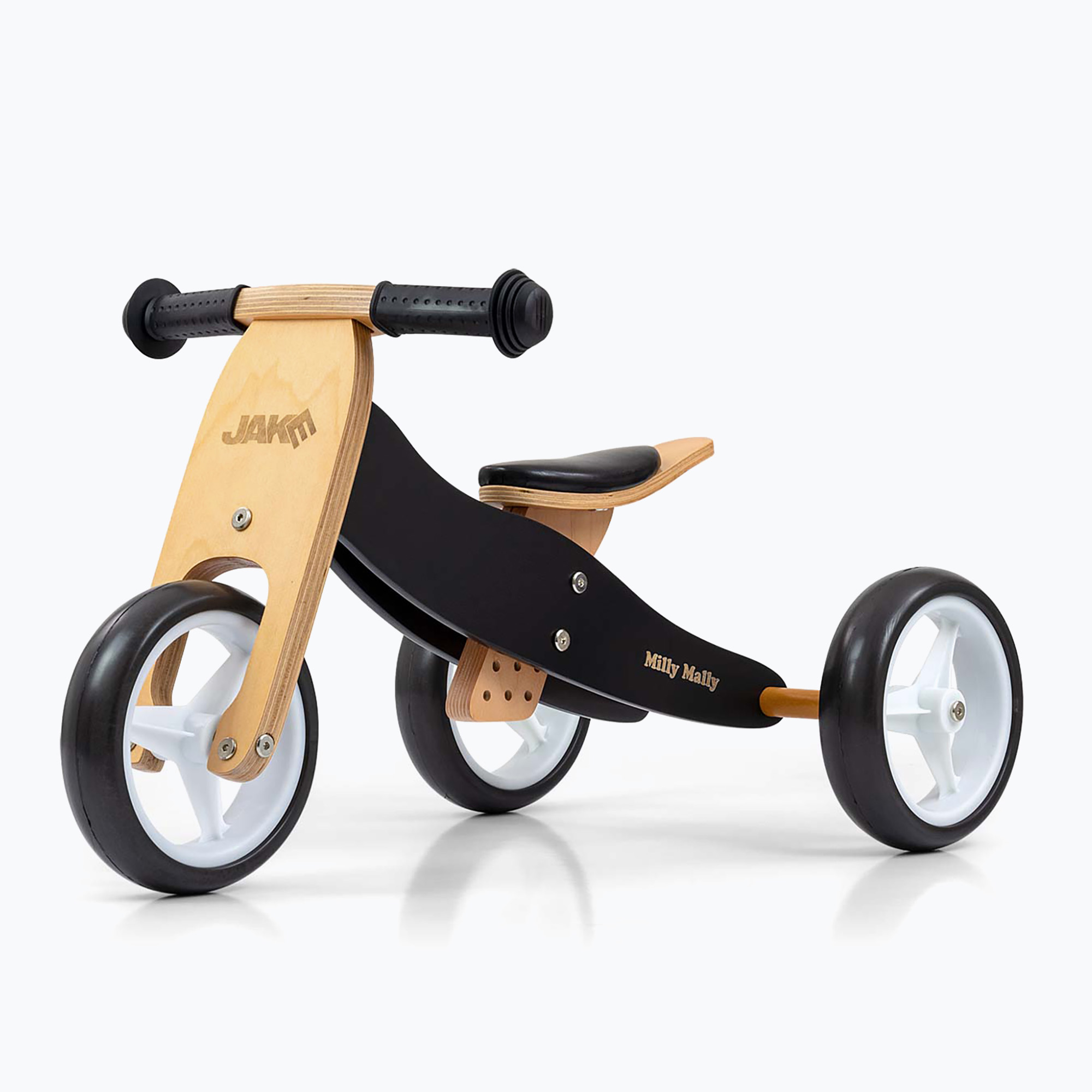 Bicicletă de echilibru cu trei roți Milly Mally Jake classic black (Jake 5363)