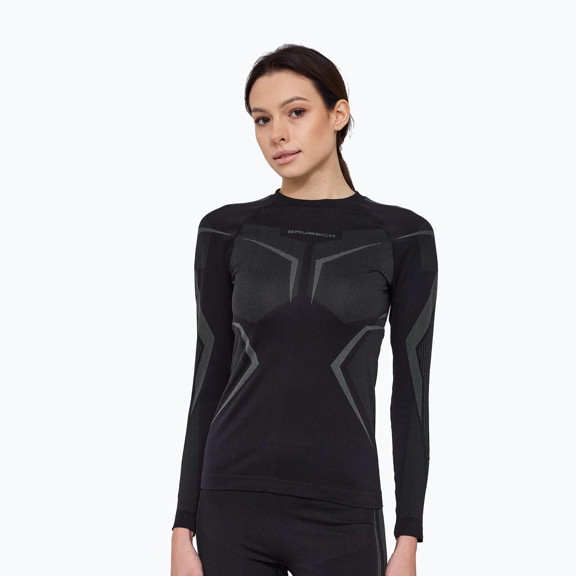 Bluza termoaktywna damska Brubeck Dry black/graphite | WYSYŁKA W 24H | 30 DNI NA ZWROT