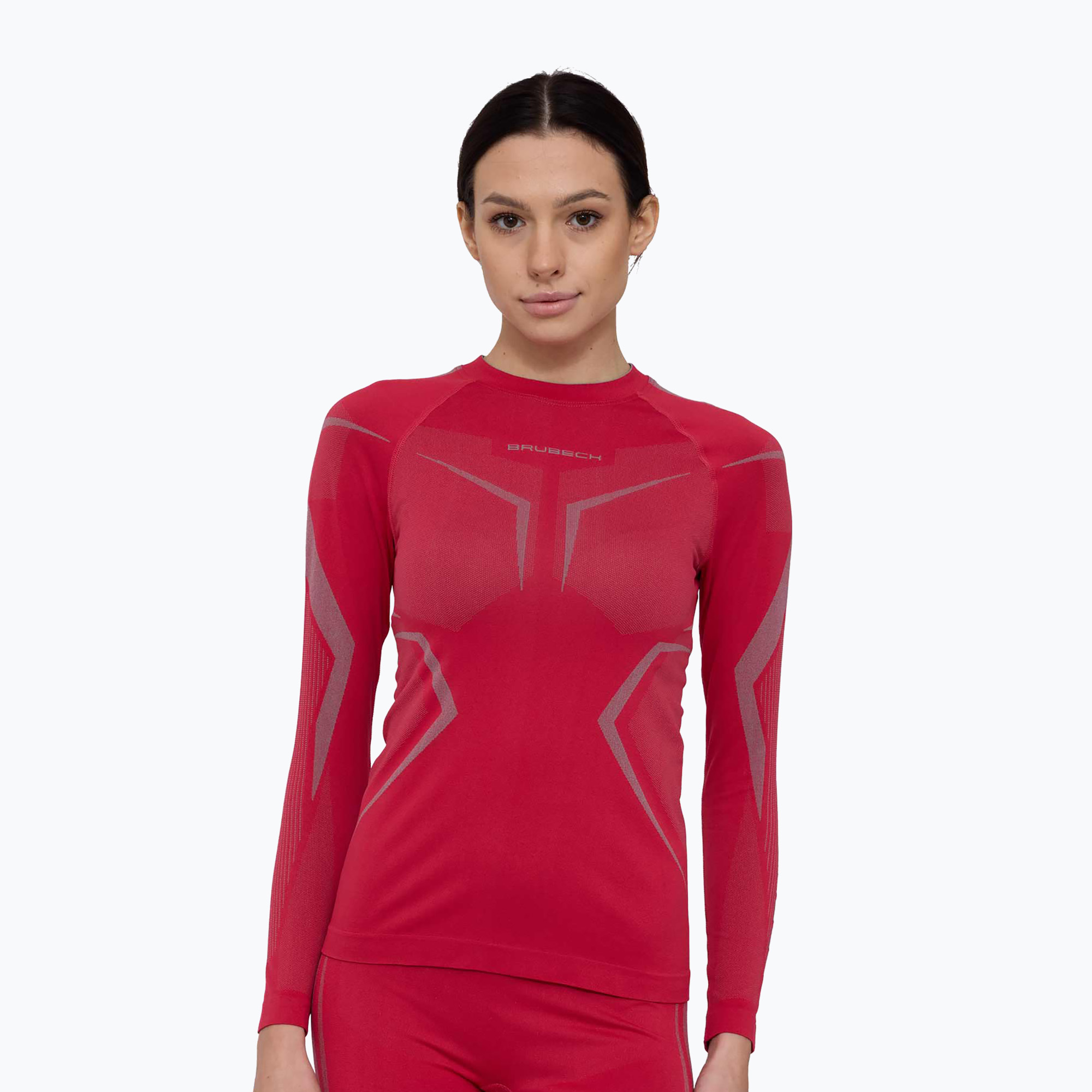 Bluza termoaktywna damska Brubeck Dry raspberry/gray | WYSYŁKA W 24H | 30 DNI NA ZWROT