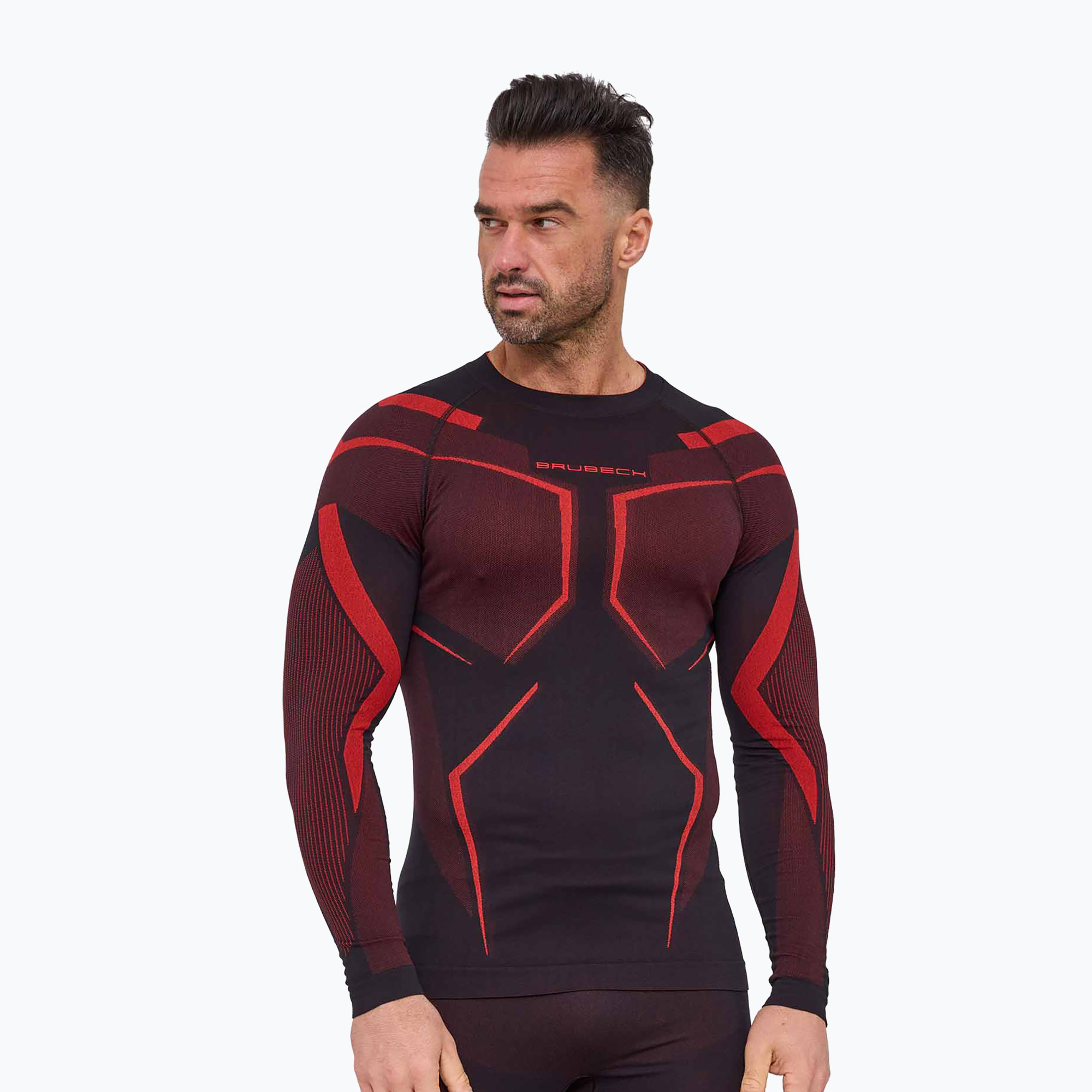 Bluza termoaktywna męska Brubeck Dry black/red | WYSYŁKA W 24H | 30 DNI NA ZWROT