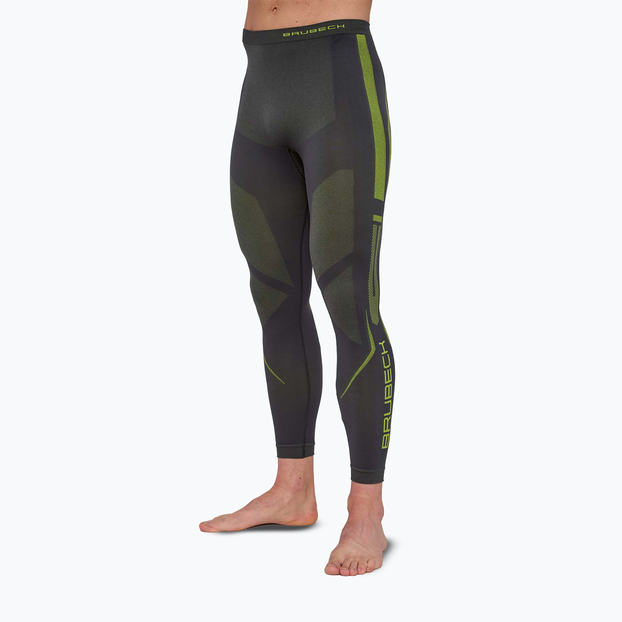Spodnie termoaktywne męskie Brubeck Dry graphite/lime | WYSYŁKA W 24H | 30 DNI NA ZWROT