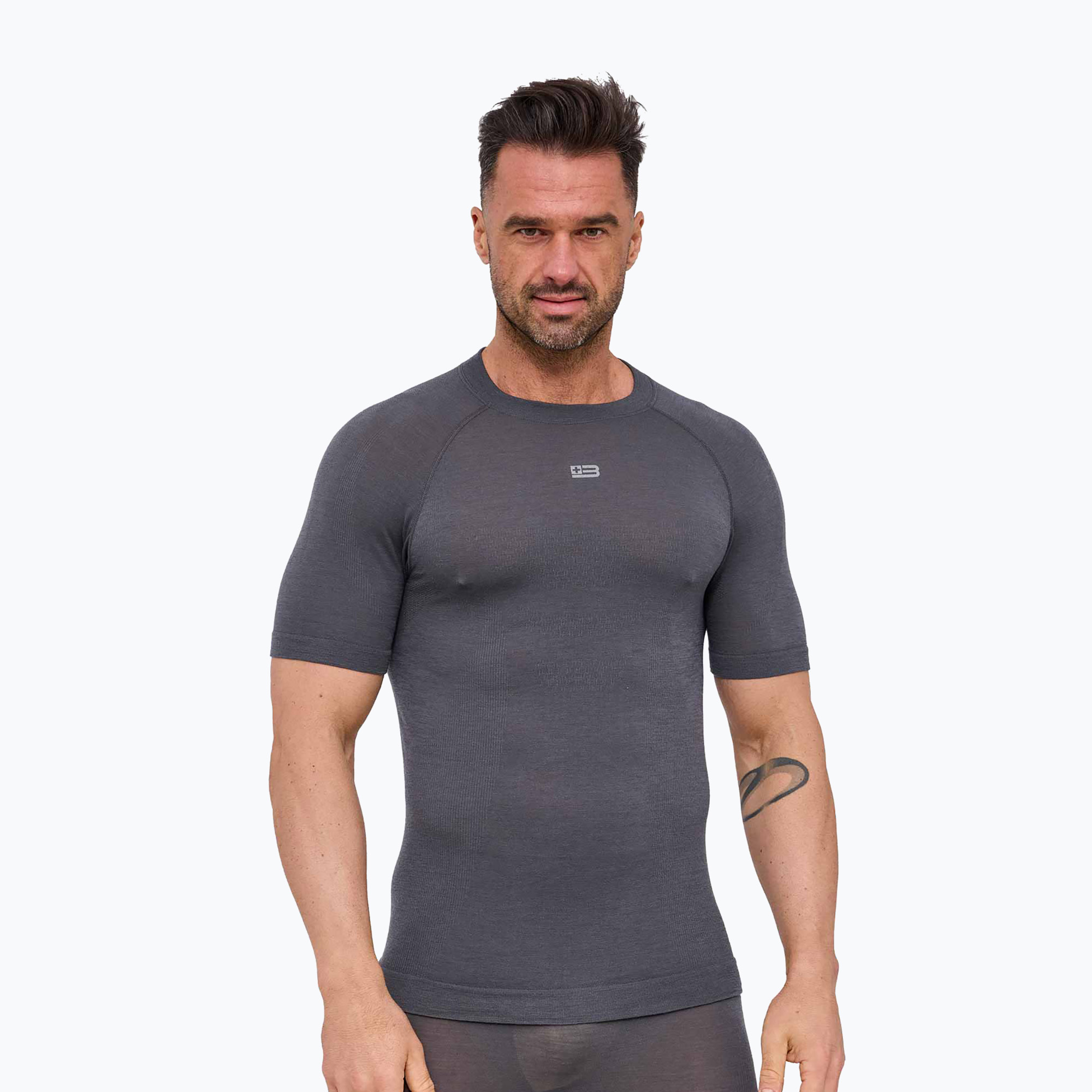 Koszulka termoaktywna męska Brubeck Active Merino graphite | WYSYŁKA W 24H | 30 DNI NA ZWROT